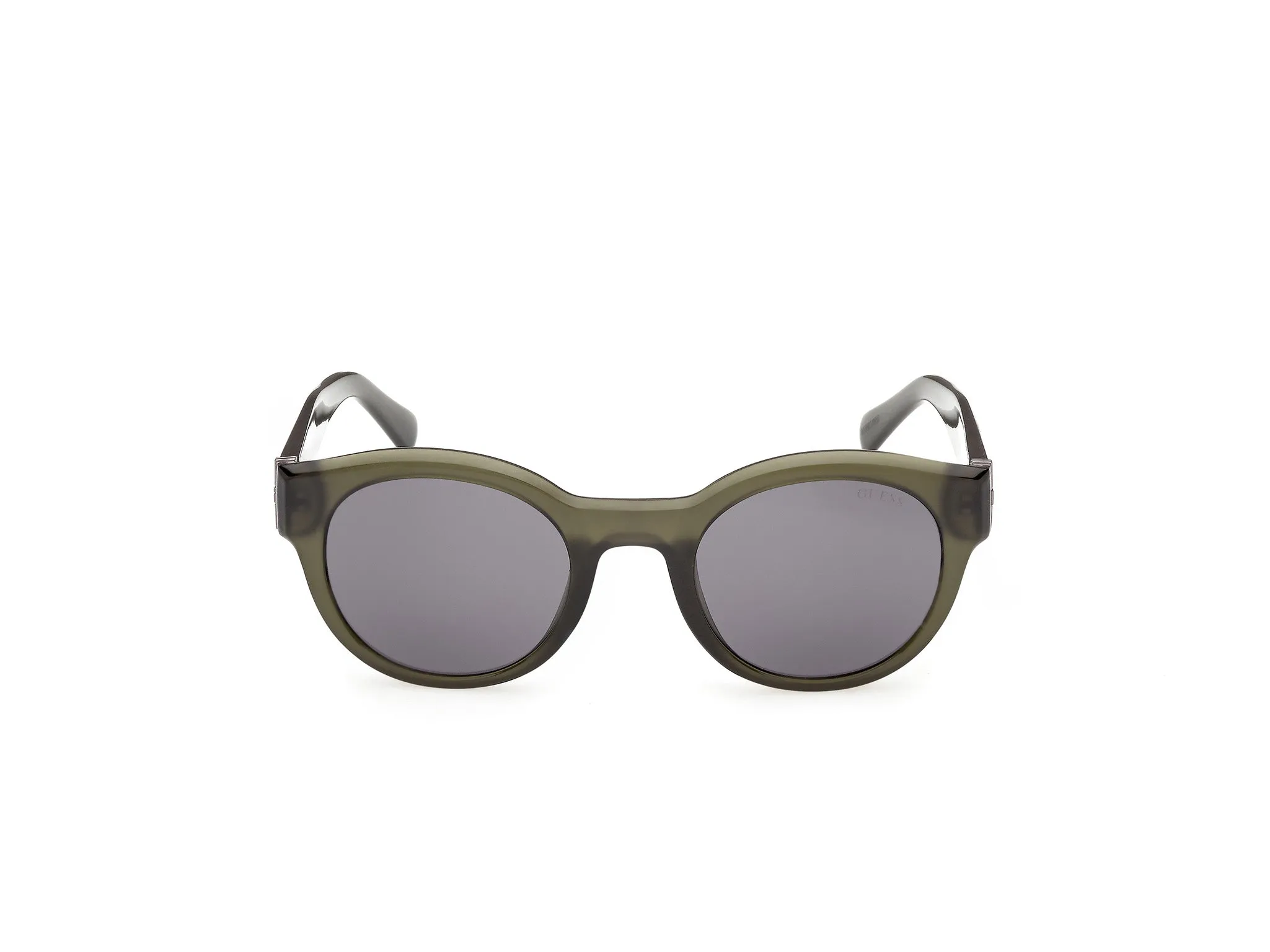 Guess GU00298 96A Occhiali da sole Iniettato Verde Fumo Rotonda Normale - immagine 2