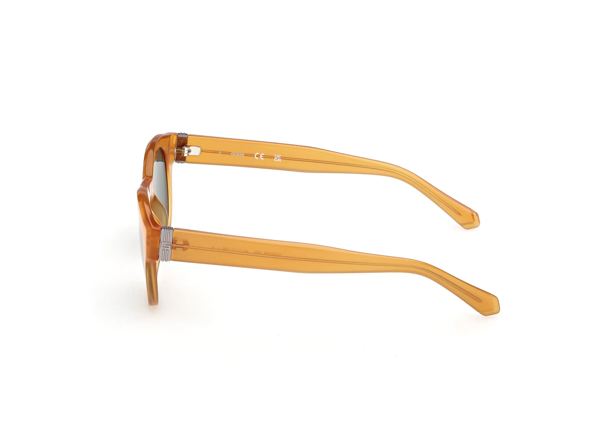 Guess GU00298 39N Occhiali da sole Iniettato Giallo Verde Rotonda Normale - immagine 3