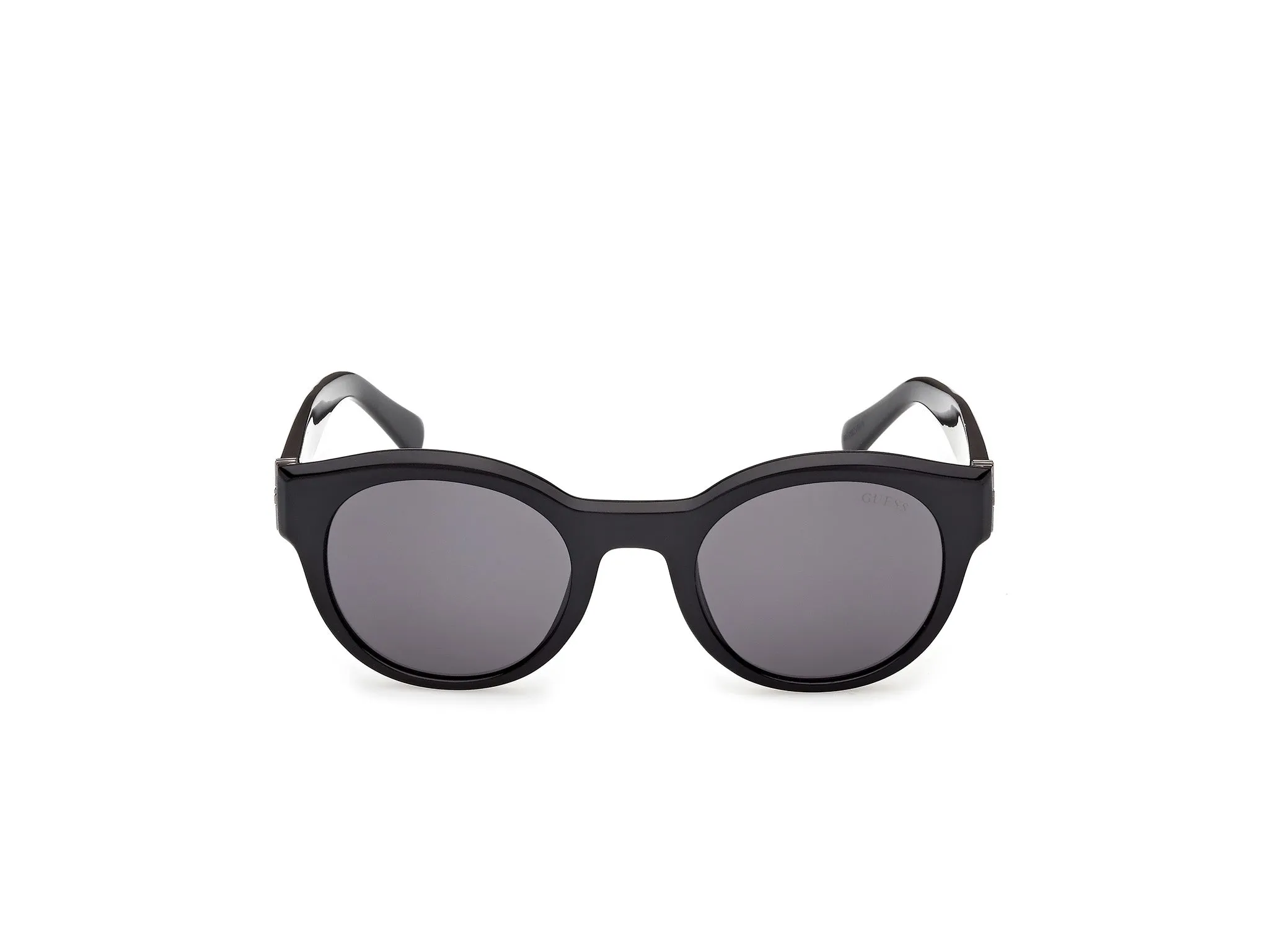 Guess GU00298 01A Occhiali da sole Iniettato Nero Fumo Rotonda Normale - immagine 2