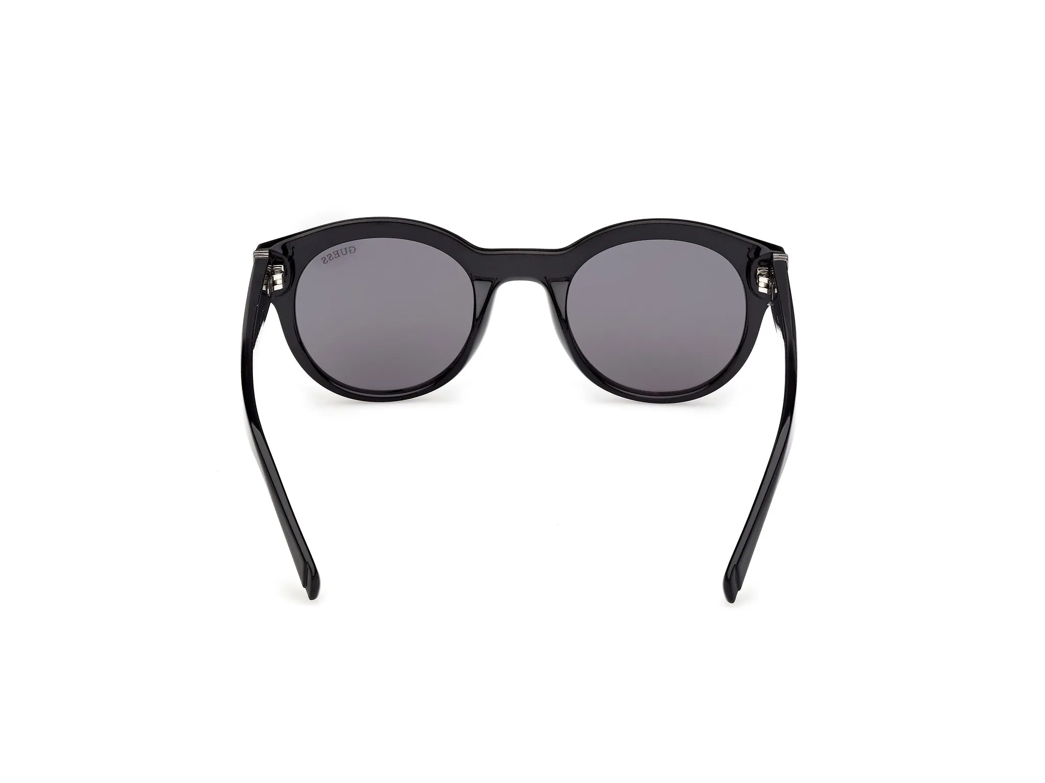 Guess GU00298 01A Occhiali da sole Iniettato Nero Fumo Rotonda Normale - immagine 4