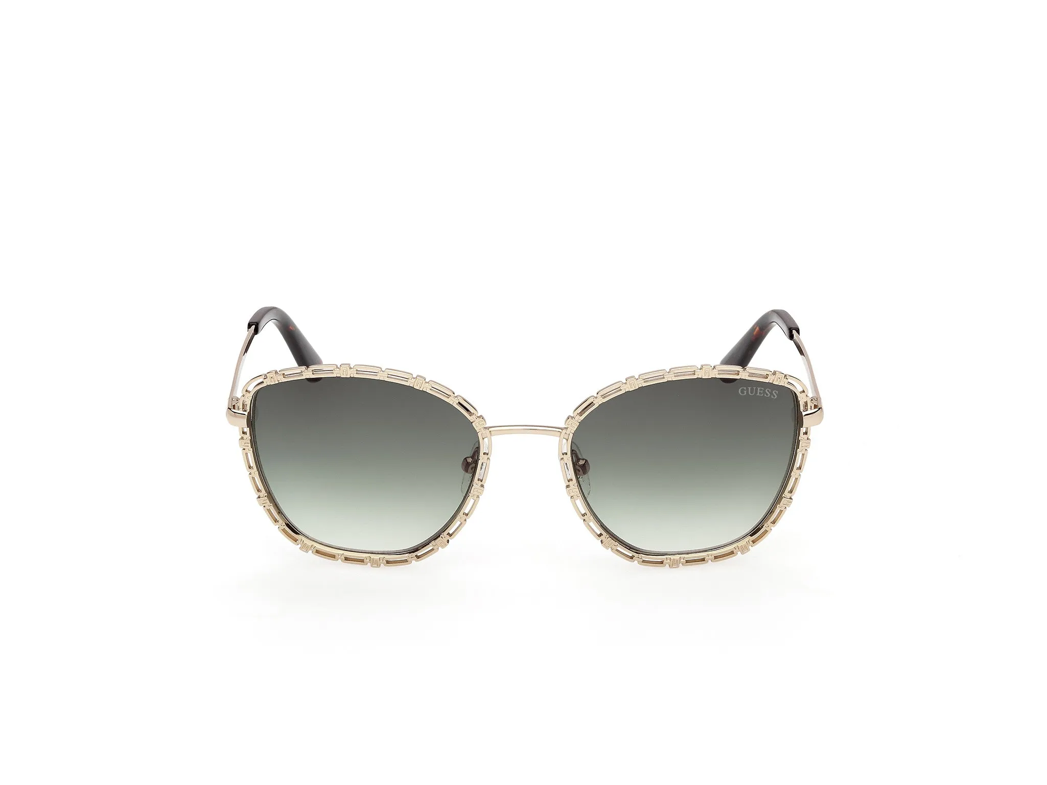 Guess GU00297 32P Occhiali da sole Metallo Oro Verde Rotonda Normale - immagine 2