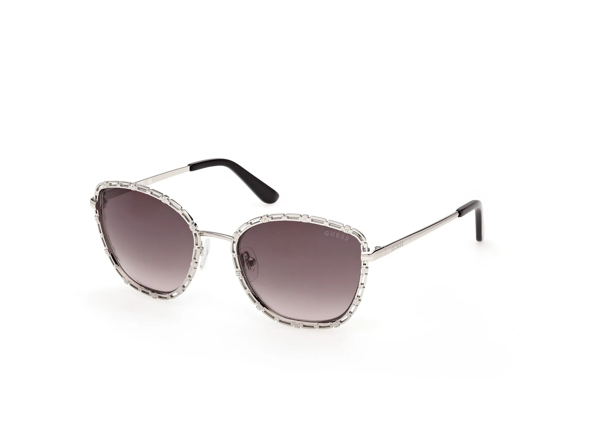 Guess GU00297 10B Occhiali da sole Metallo Grigio Fumo Rotonda Normale - immagine 1