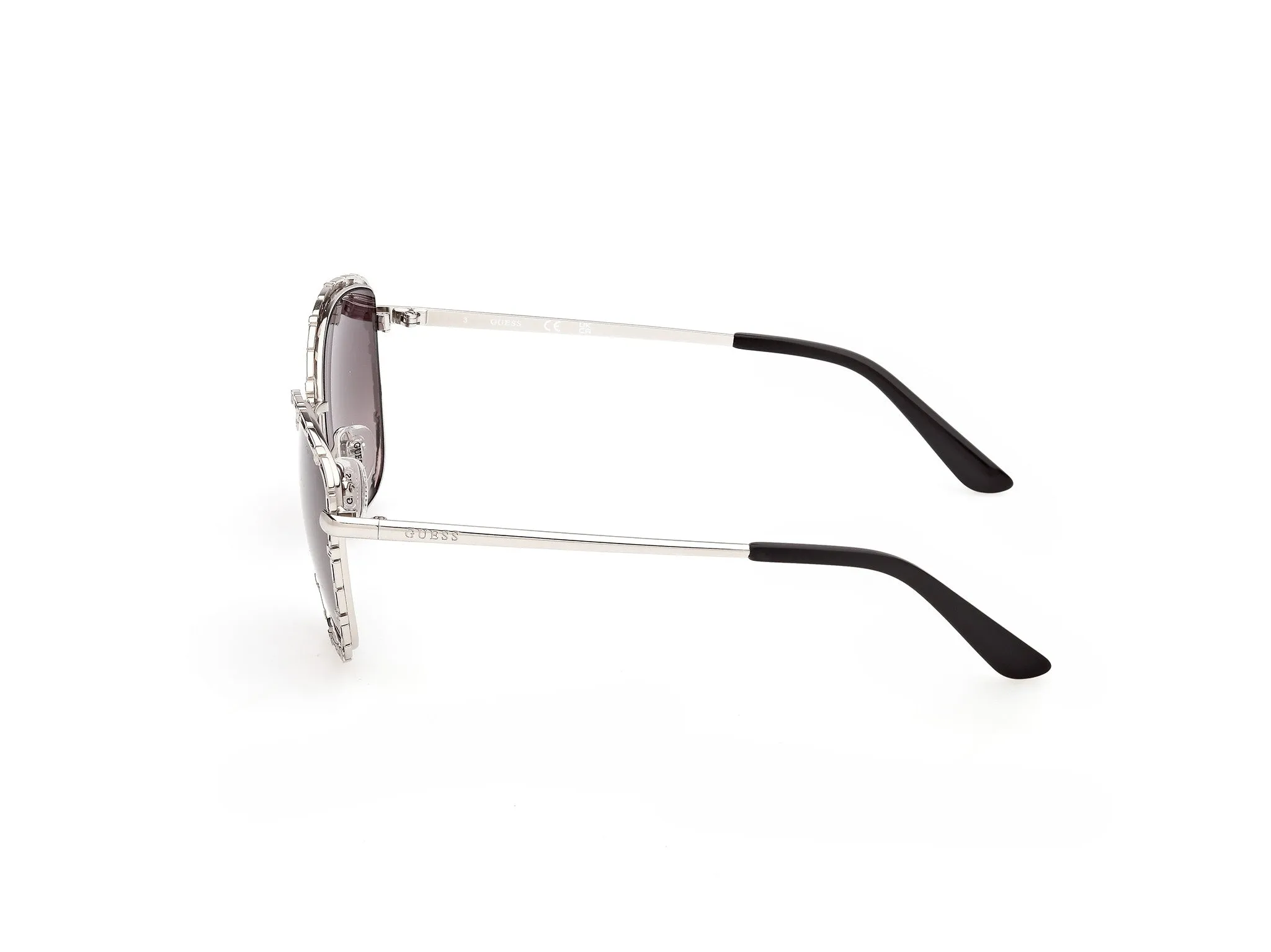 Guess GU00297 10B Occhiali da sole Metallo Grigio Fumo Rotonda Normale - immagine 3