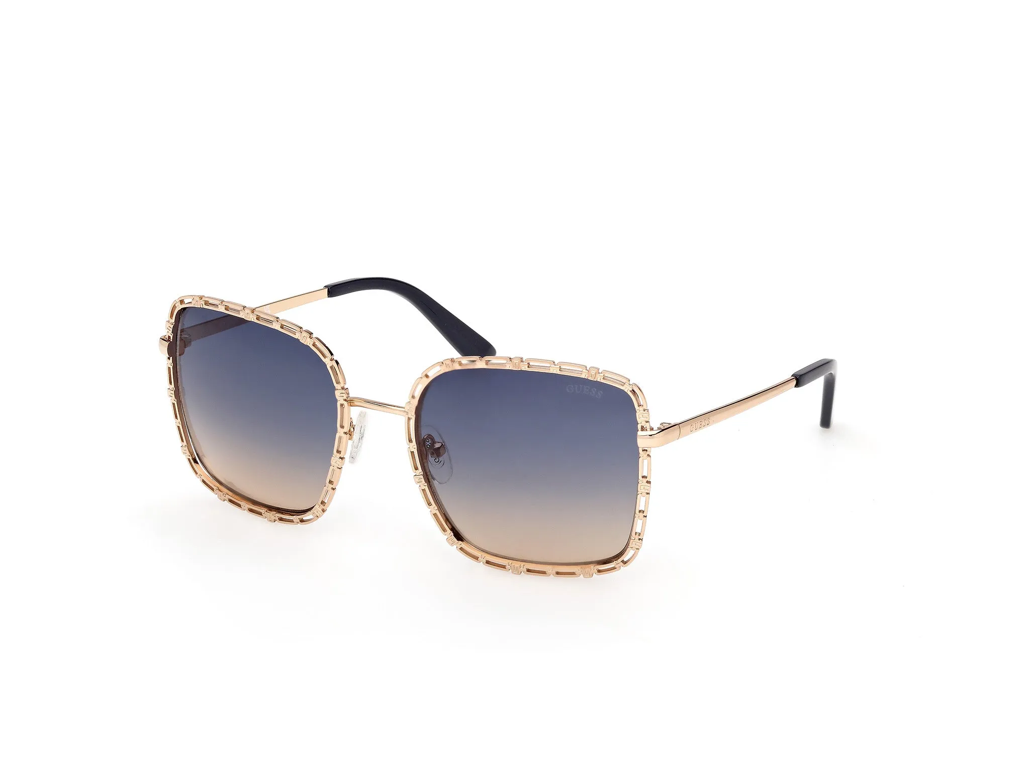 Guess GU00296 32W Occhiali da sole Metallo Oro Blu Squadrata Normale - immagine 1