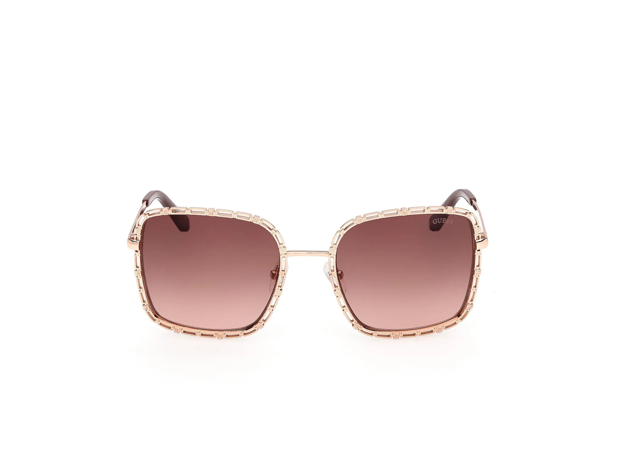 Guess GU00296 28F Occhiali da sole Metallo Oro Marrone Squadrata Normale - immagine 2