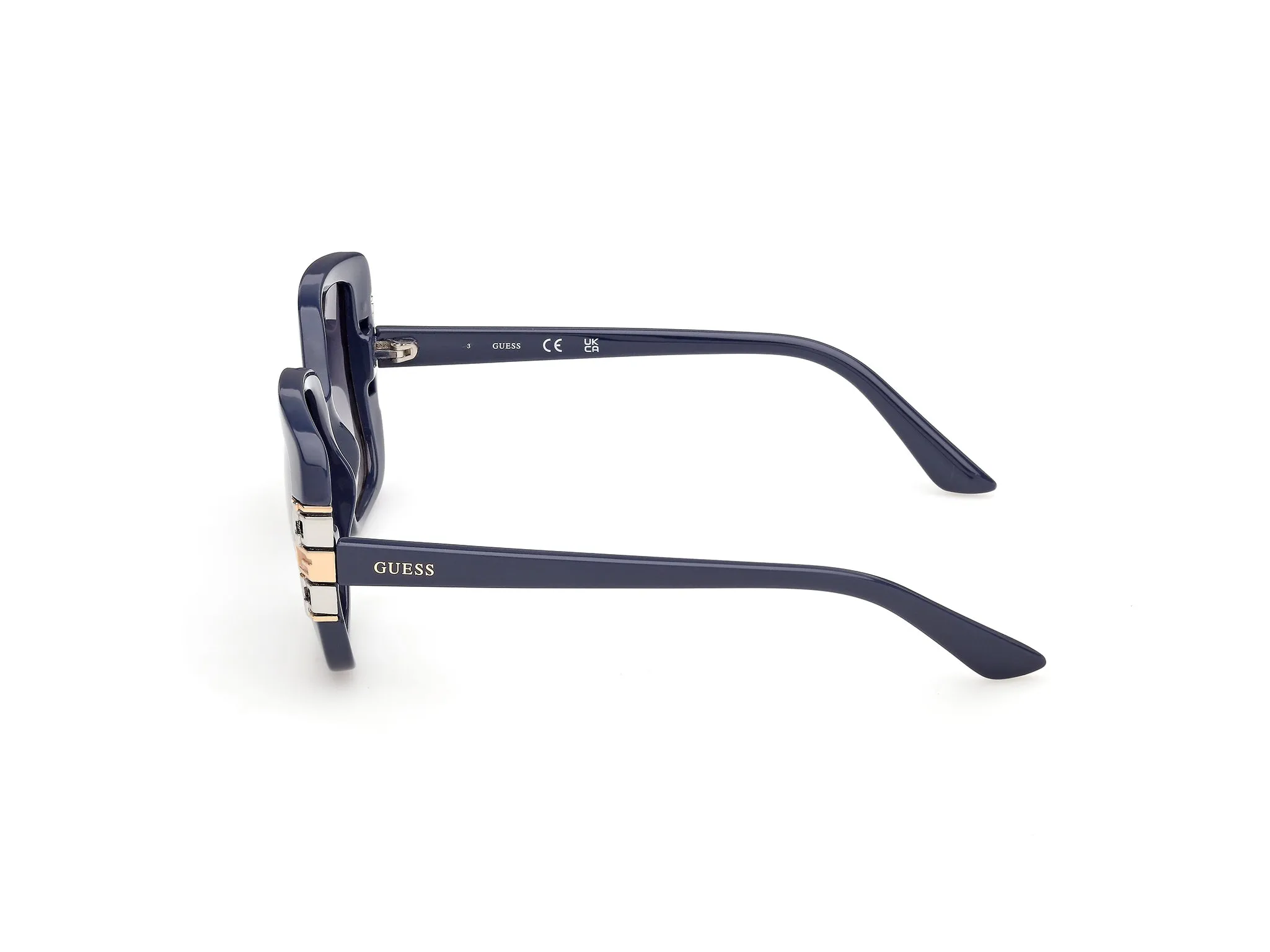 Guess GU00294 90W Occhiali da sole Iniettato Blu Blu Squadrata Normale - immagine 3