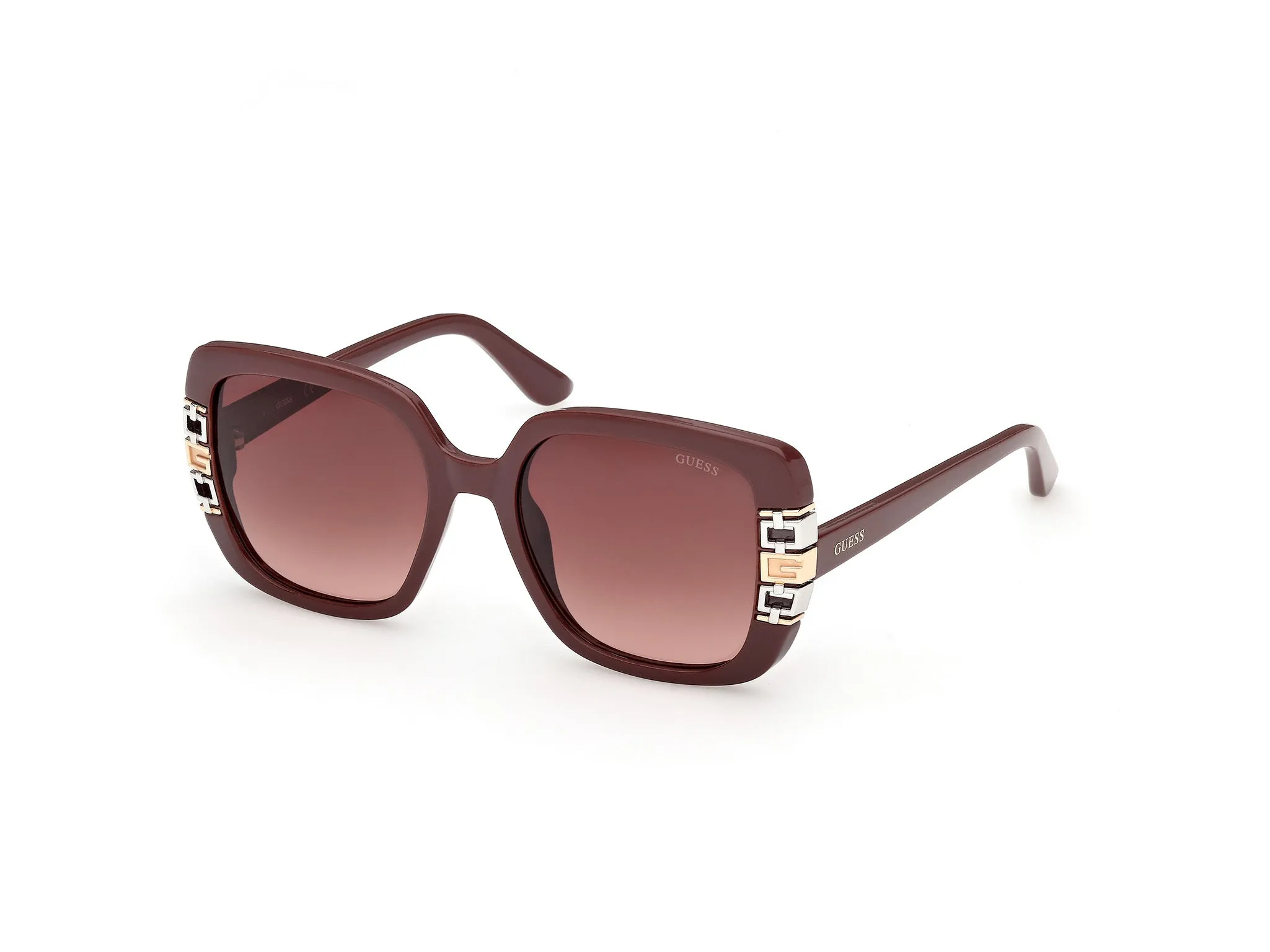 Guess GU00294 69F Occhiali da sole Iniettato Bordeaux Marrone Squadrata Normale - immagine 1