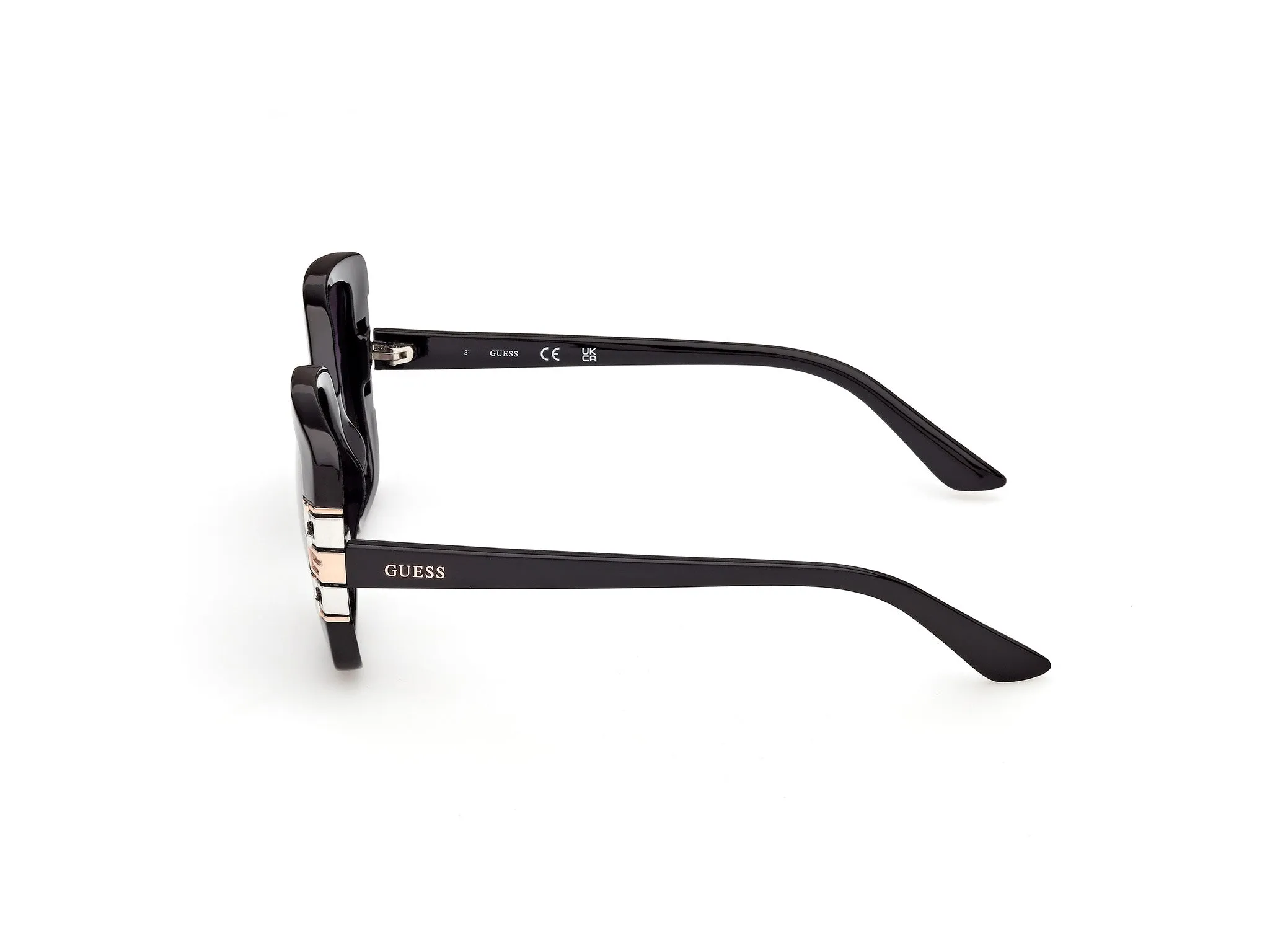 Guess GU00294 01B Occhiali da sole Iniettato Nero Fumo Squadrata Normale - immagine 3