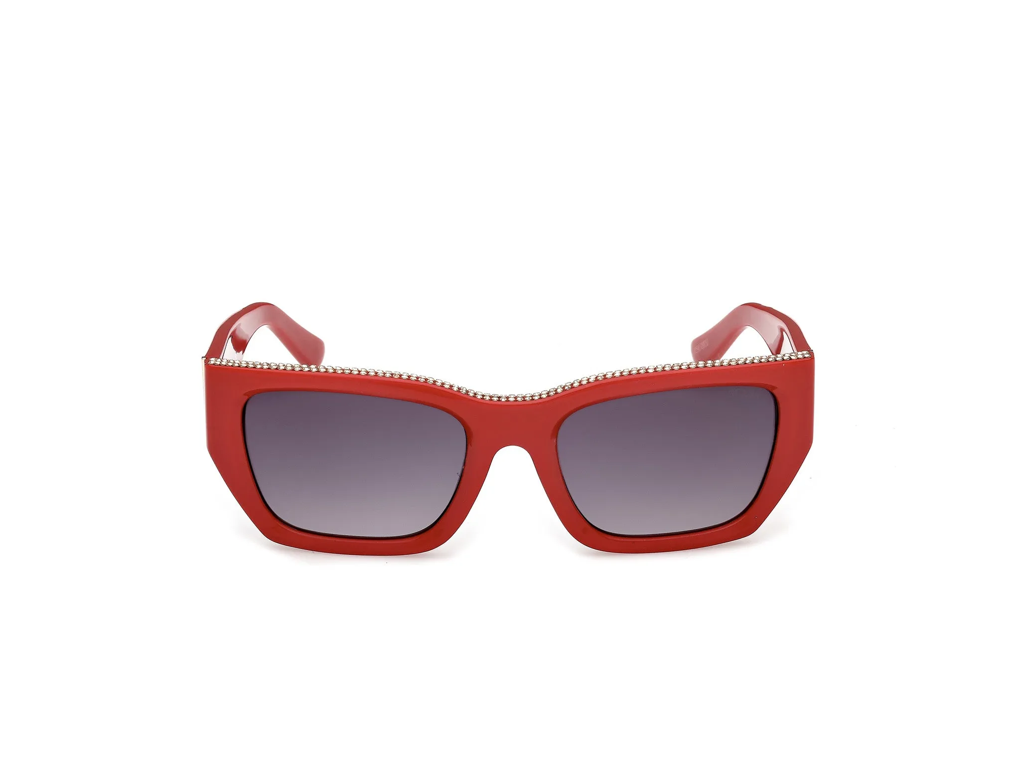 Guess GU00293 66B Occhiali da sole Iniettato Rosso Fumo Squadrata Normale - immagine 2