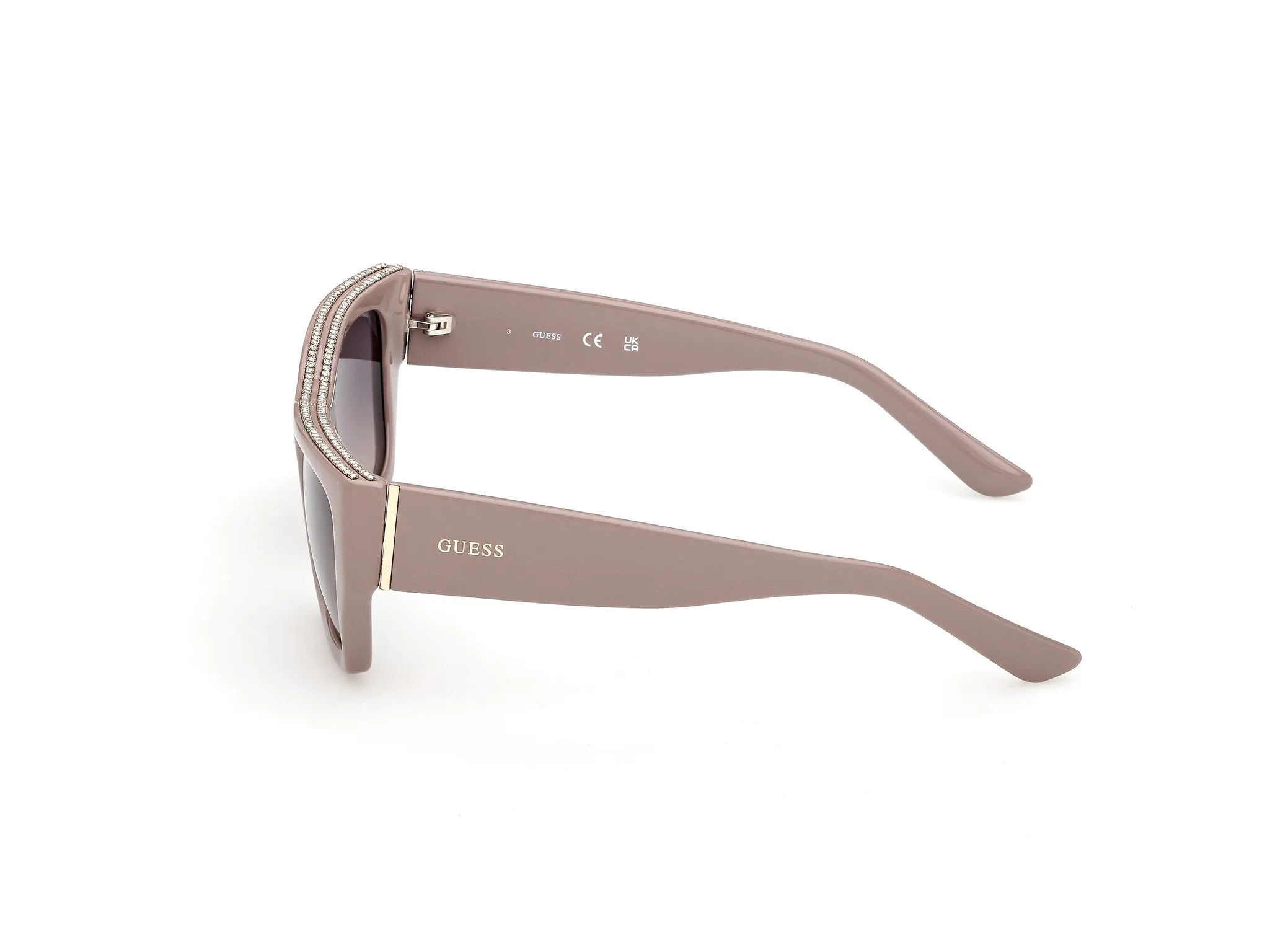 Guess GU00293 57B Occhiali da sole Iniettato Beige Fumo Squadrata Normale - immagine 3