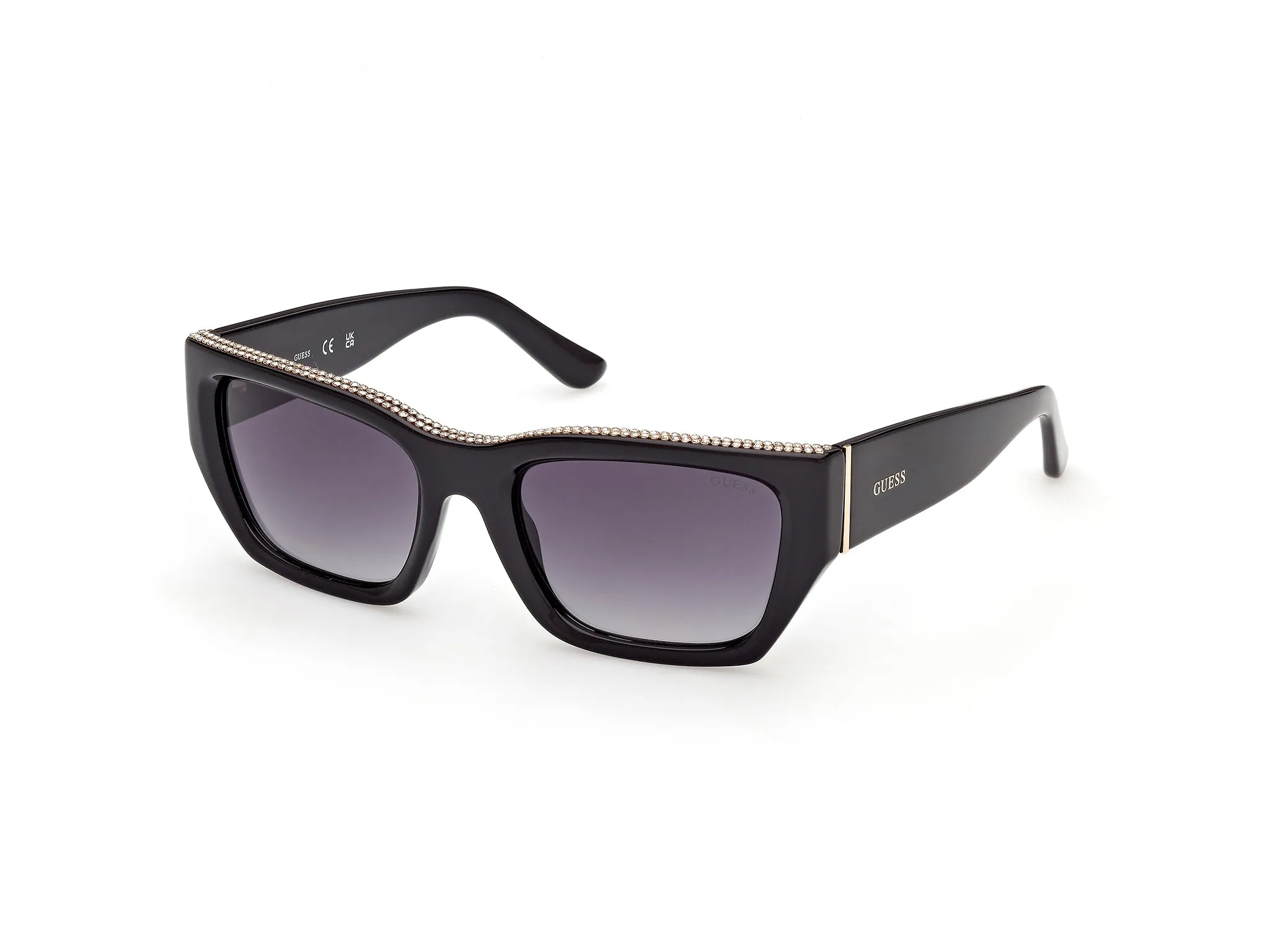 Guess GU00293 01B Occhiali da sole Iniettato Nero Fumo Squadrata Normale - immagine 1