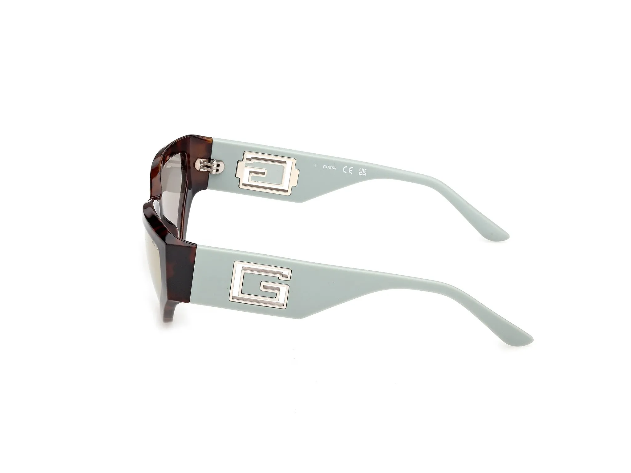 Guess GU00292 56Q Occhiali da sole Iniettato Havana Verde Cat Eye Normale - immagine 3