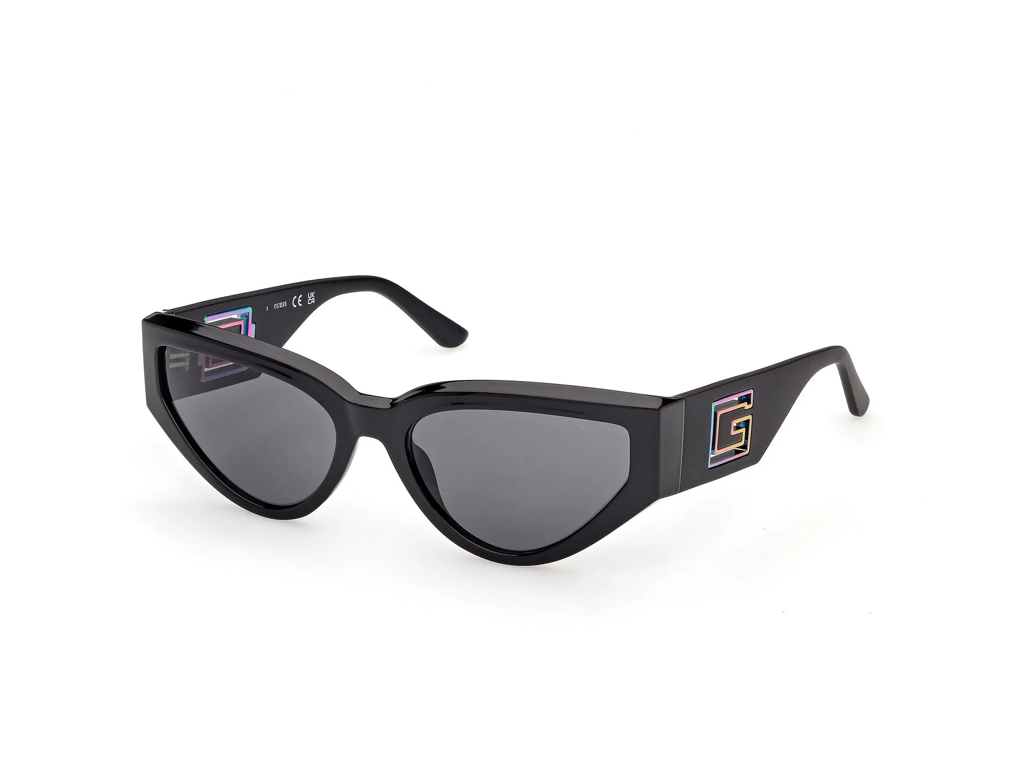 Guess GU00292 01A Occhiali da sole Iniettato Nero Fumo Cat Eye Normale - immagine 1