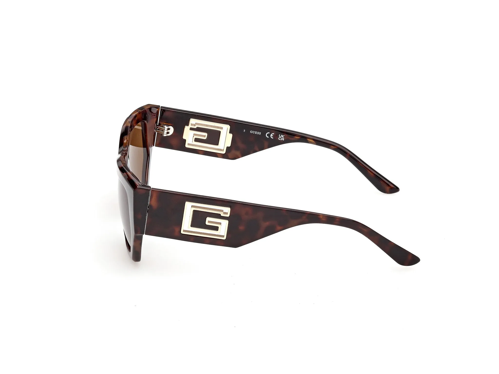 Guess GU00291 52E Occhiali da sole Iniettato Havana Marrone Geometrica Normale - immagine 3
