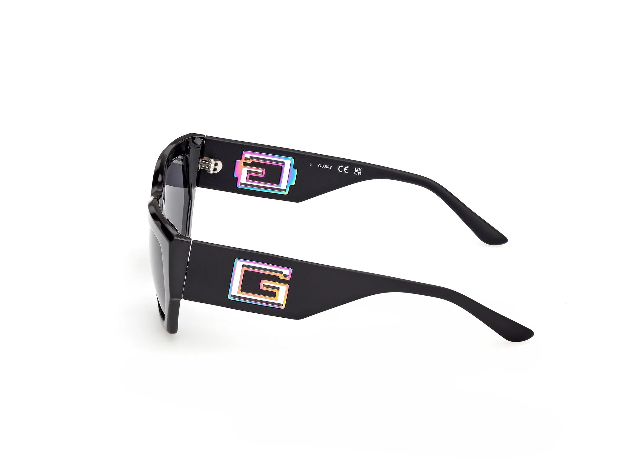 Guess GU00291 01A Occhiali da sole Iniettato Nero Fumo Geometrica Normale - immagine 3