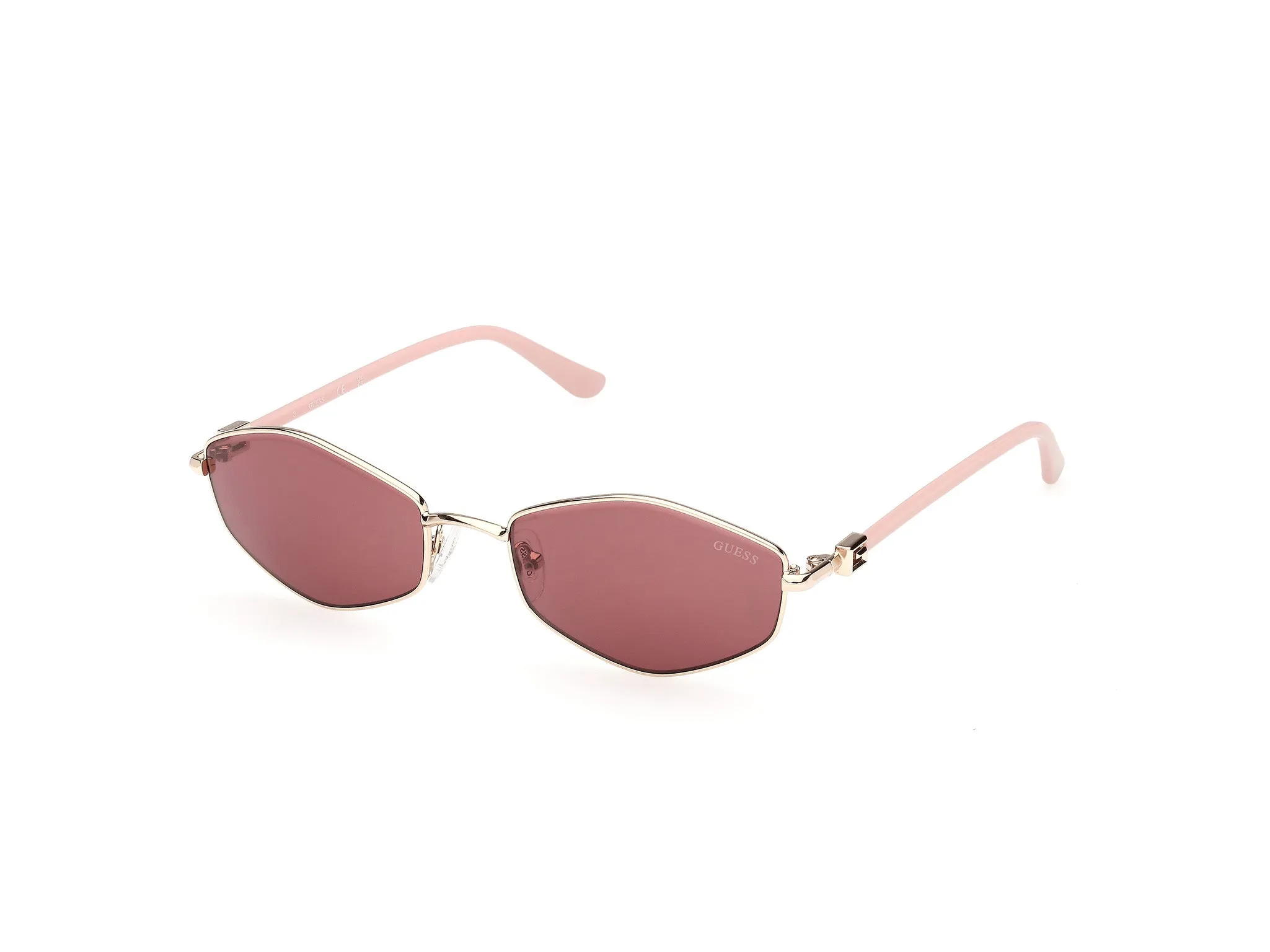 Guess GU00289 32S Occhiali da sole Metallo Oro Bordeaux Geometrica Normale - immagine 1