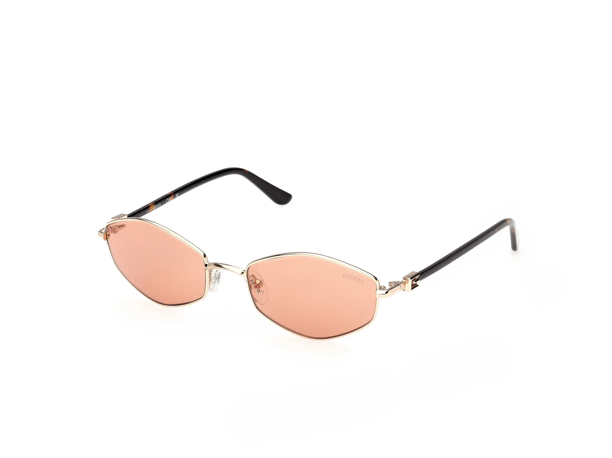Guess GU00289 32E Occhiali da sole Metallo Oro Marrone Geometrica Normale - immagine 1