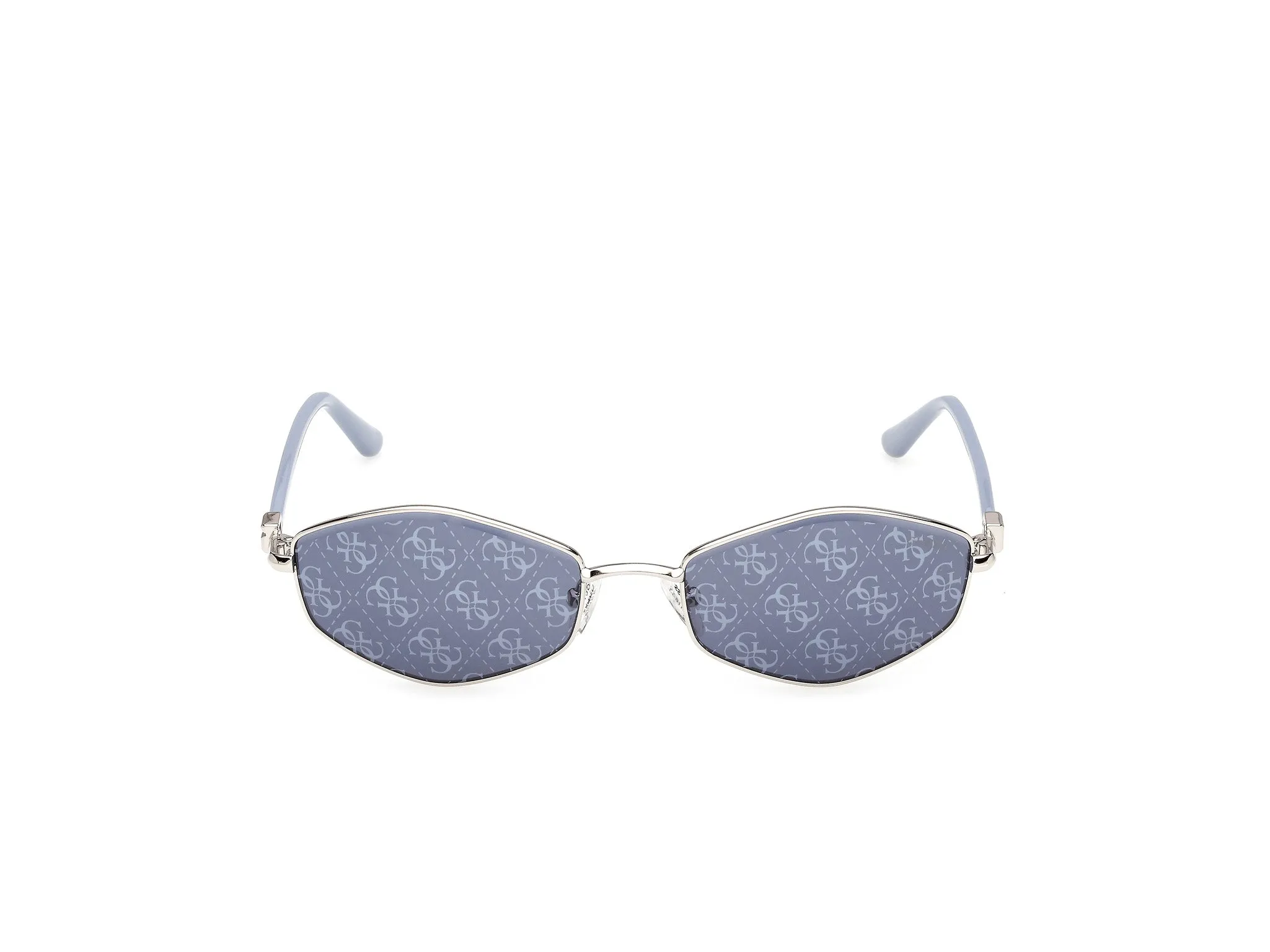 Guess GU00289 10X Occhiali da sole Metallo Grigio Blu Geometrica Normale - immagine 2