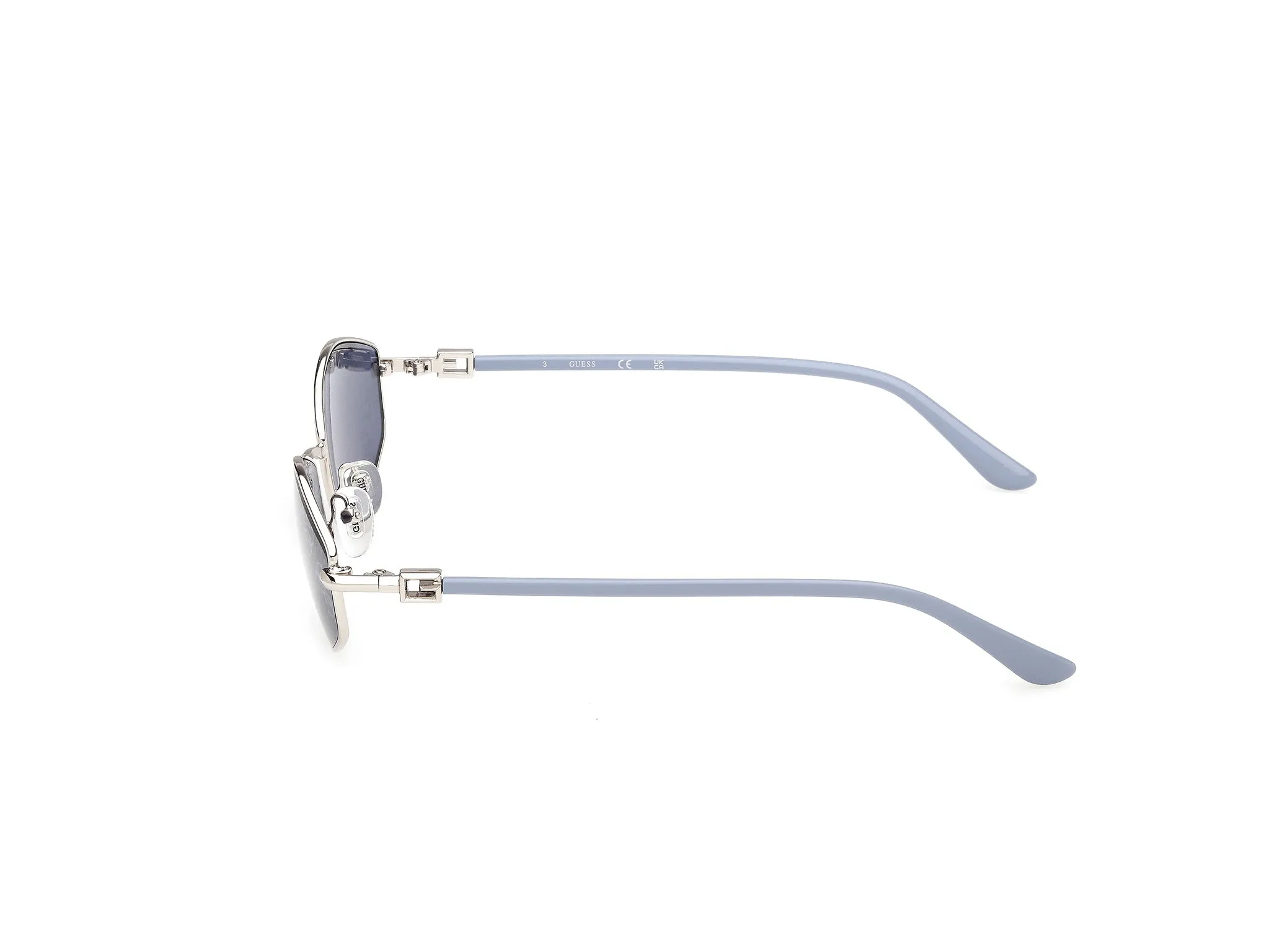 Guess GU00289 10X Occhiali da sole Metallo Grigio Blu Geometrica Normale - immagine 3