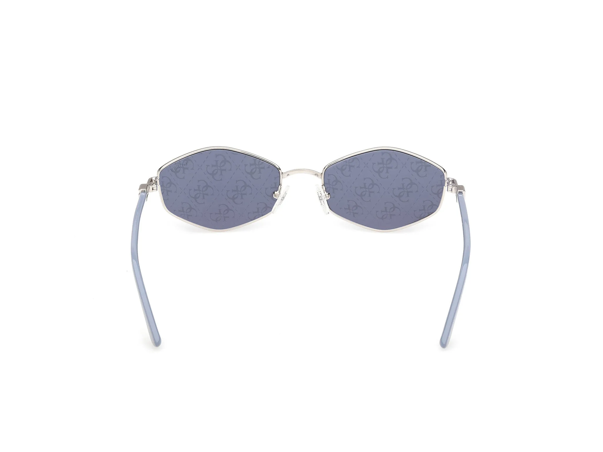 Guess GU00289 10X Occhiali da sole Metallo Grigio Blu Geometrica Normale - immagine 4