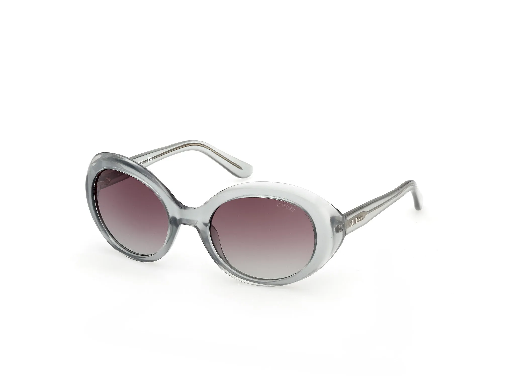 Guess GU00287 93T Occhiali da sole Iniettato Verde Bordeaux Rotonda Normale - immagine 1