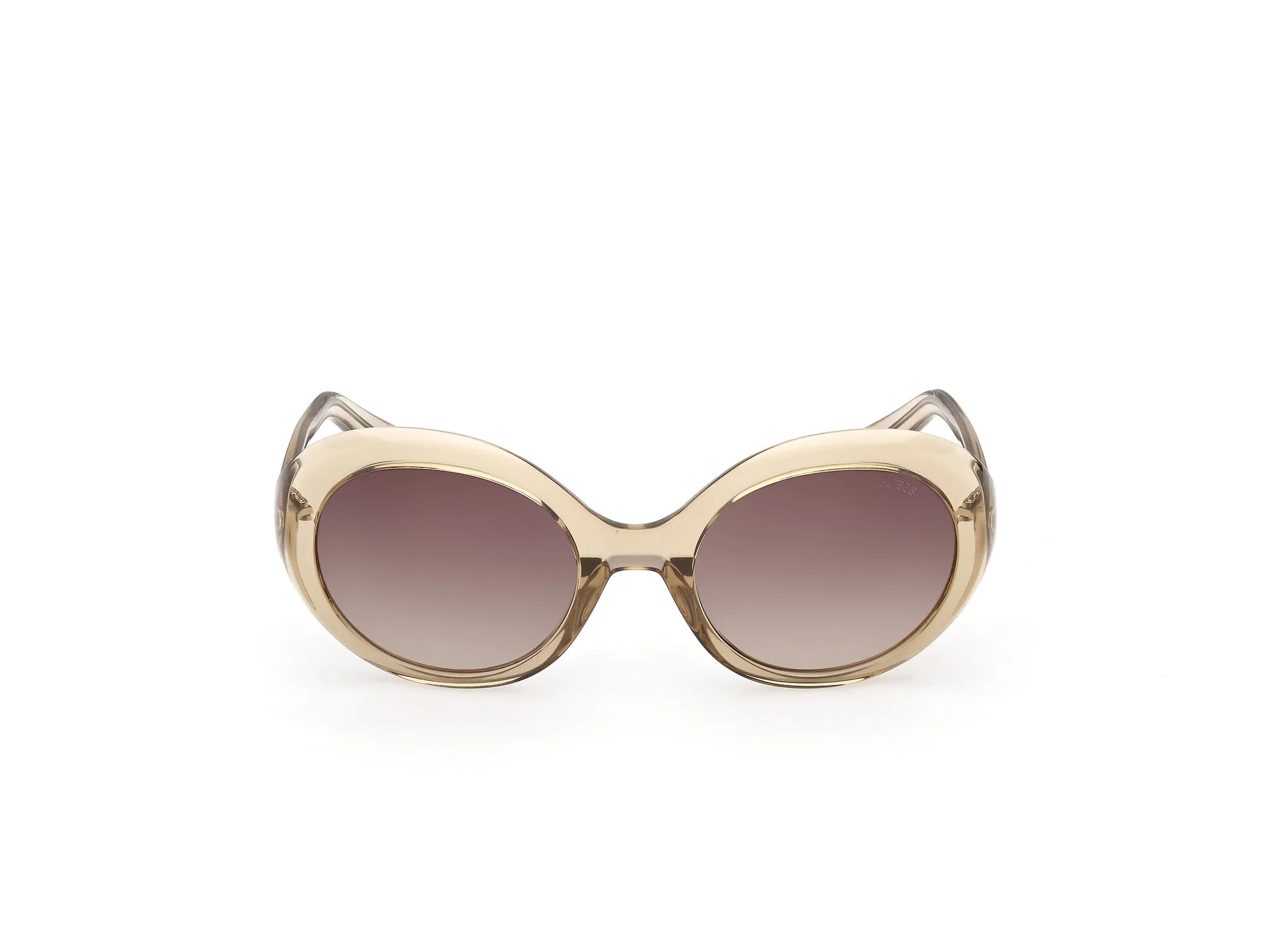 Guess GU00287 59F Occhiali da sole Iniettato Beige Marrone Rotonda Normale - immagine 2