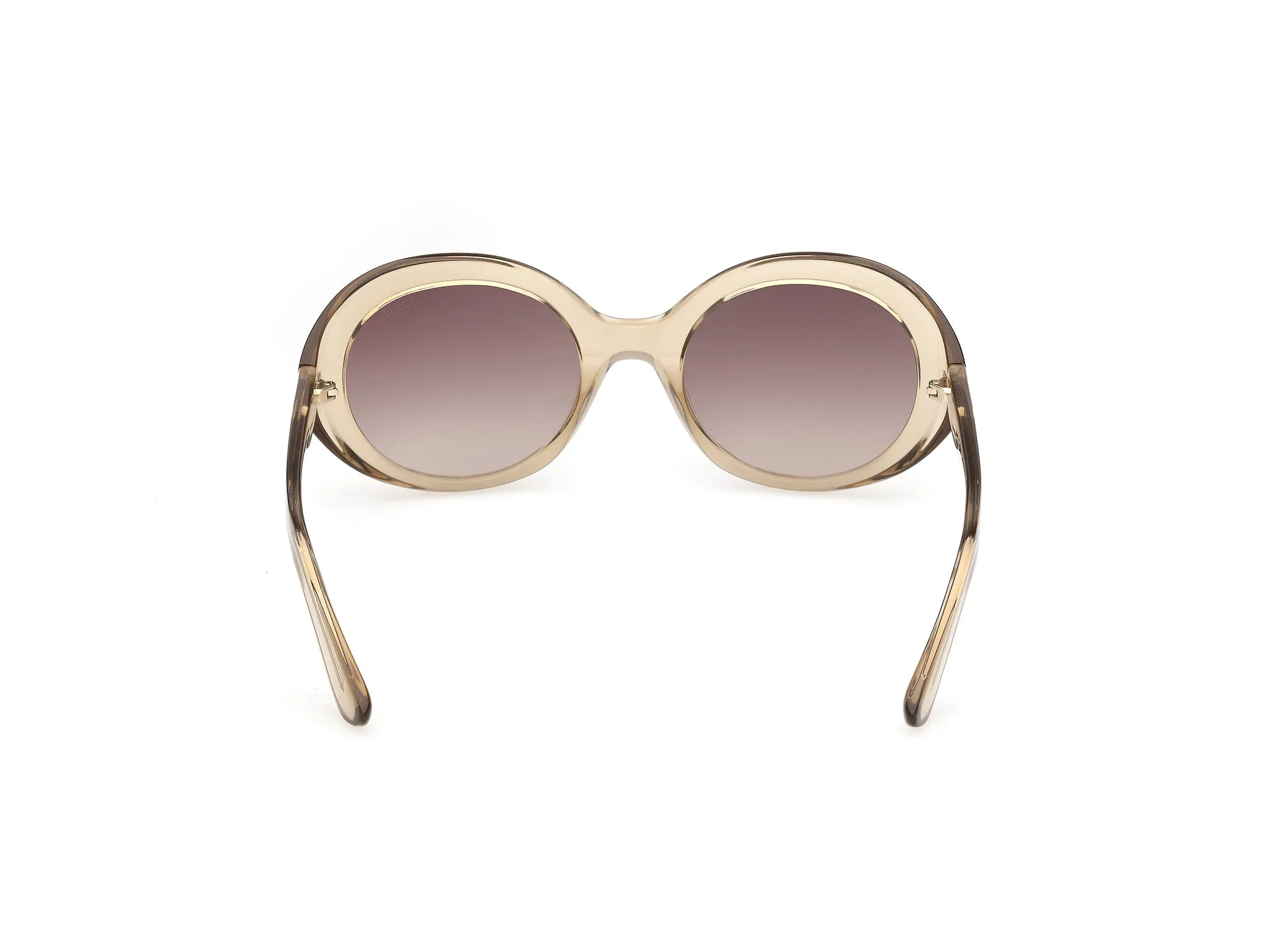 Guess GU00287 59F Occhiali da sole Iniettato Beige Marrone Rotonda Normale - immagine 4