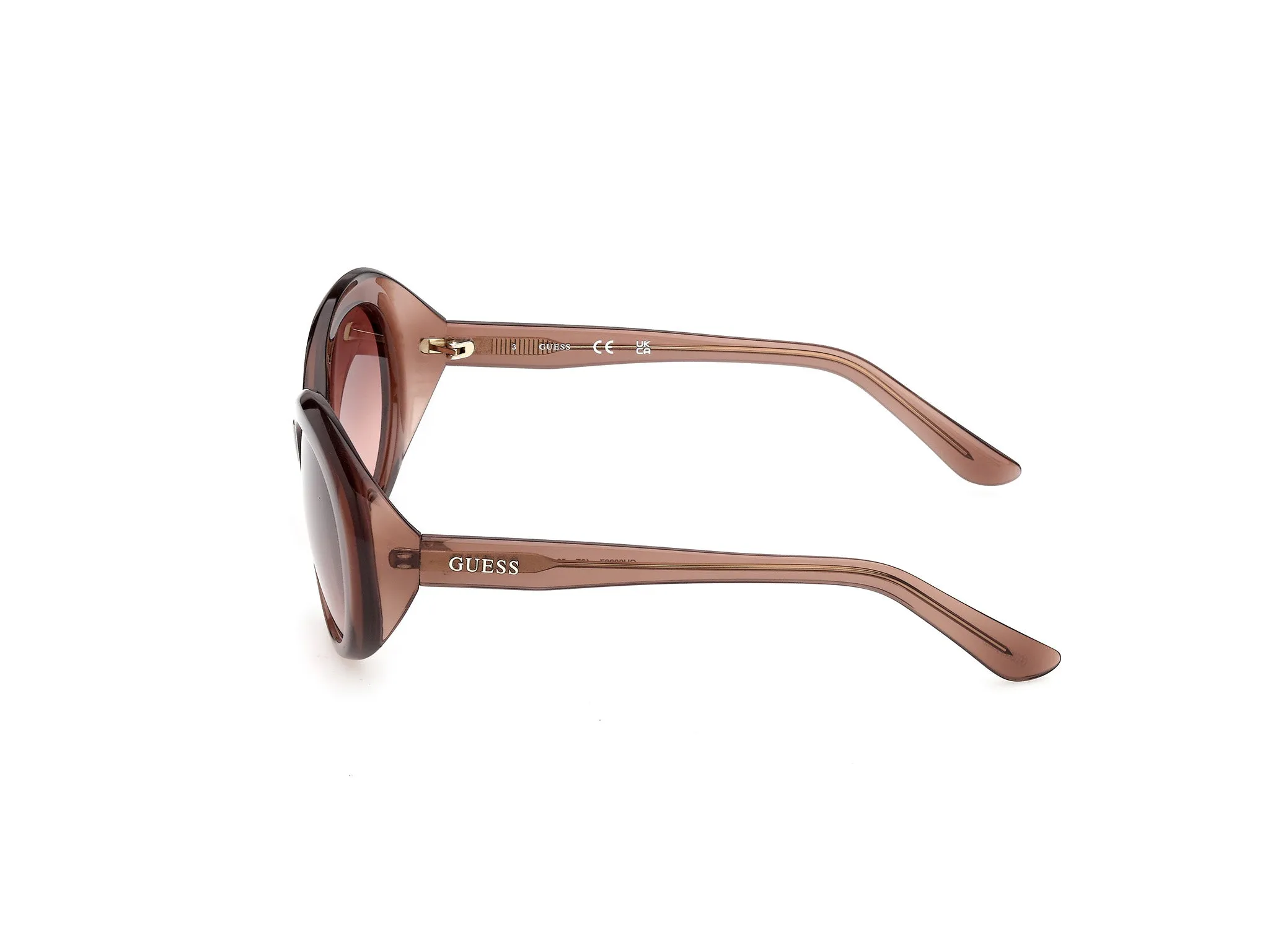 Guess GU00287 48F Occhiali da sole Iniettato Marrone Marrone Rotonda Normale - immagine 3