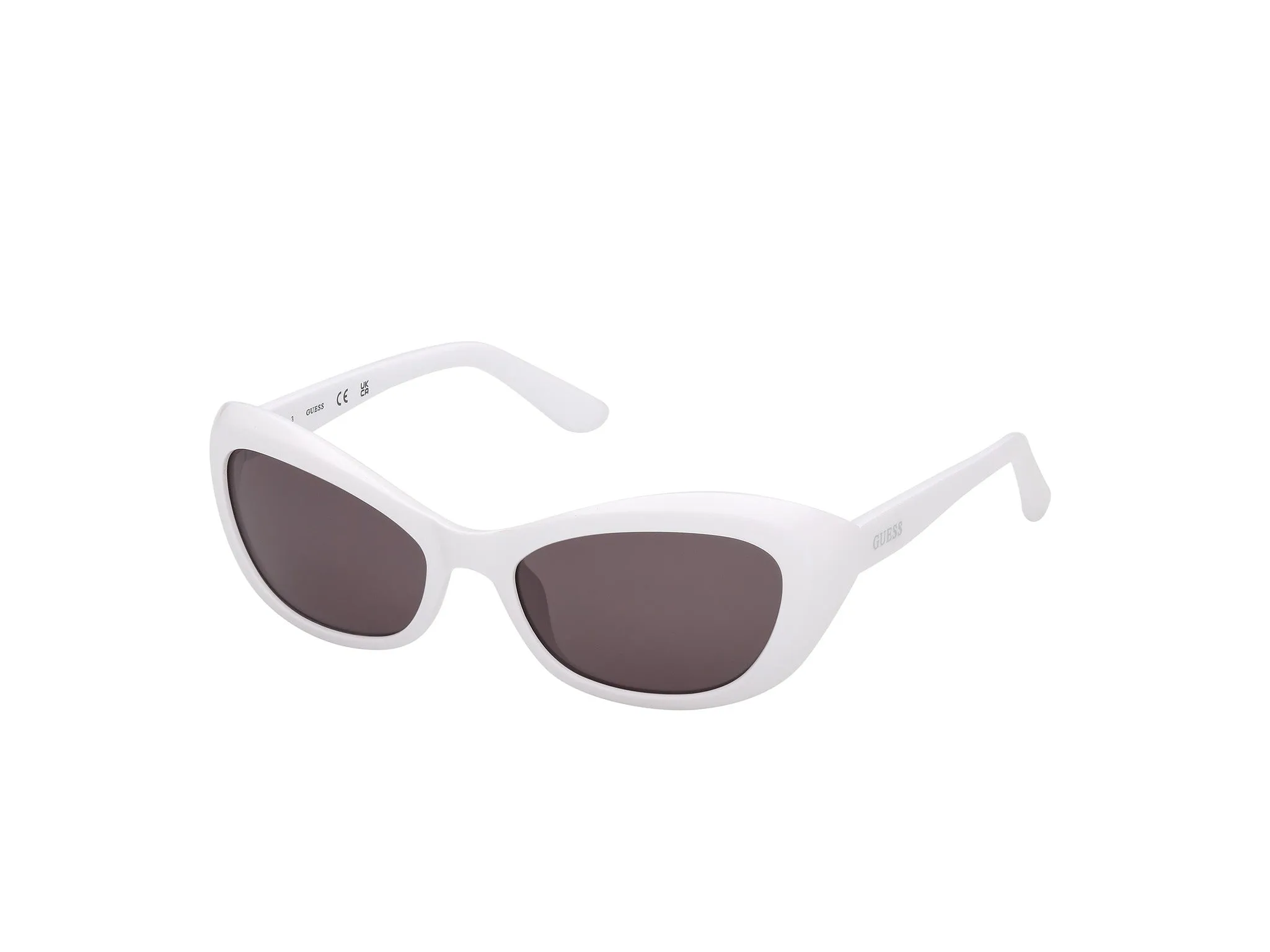 Guess GU00286 21A Occhiali da sole Iniettato Bianco Fumo Cat Eye Normale - immagine 1
