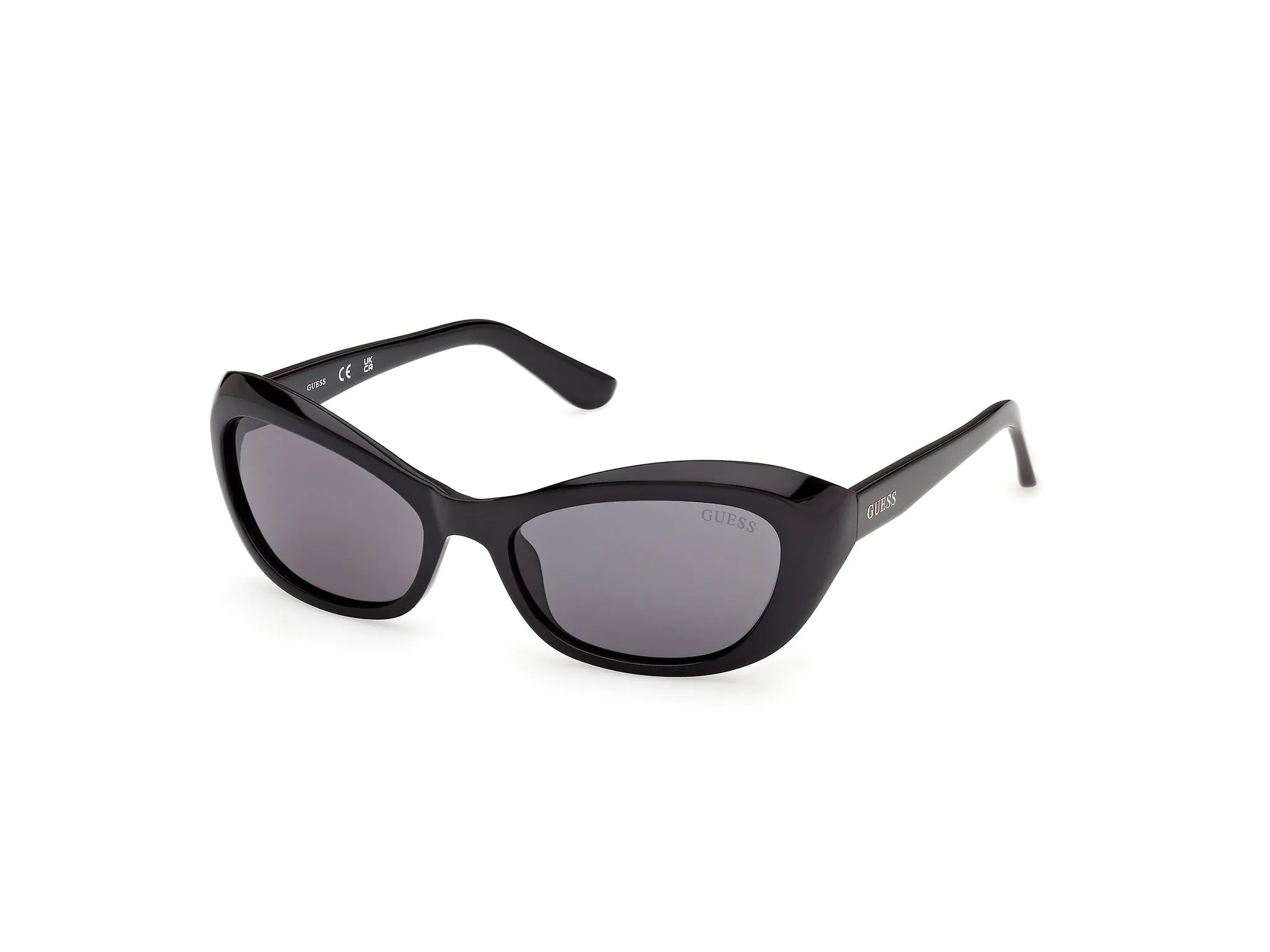 Guess GU00286 01A Occhiali da sole Iniettato Nero Fumo Cat Eye Normale - immagine 1