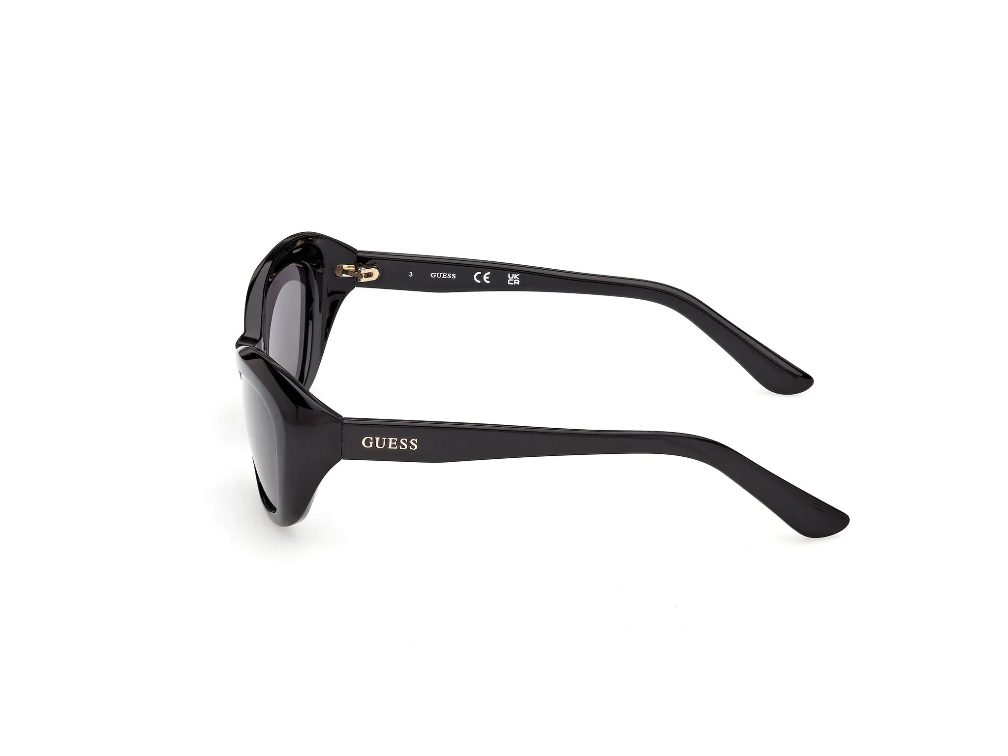 Guess GU00286 01A Occhiali da sole Iniettato Nero Fumo Cat Eye Normale - immagine 3