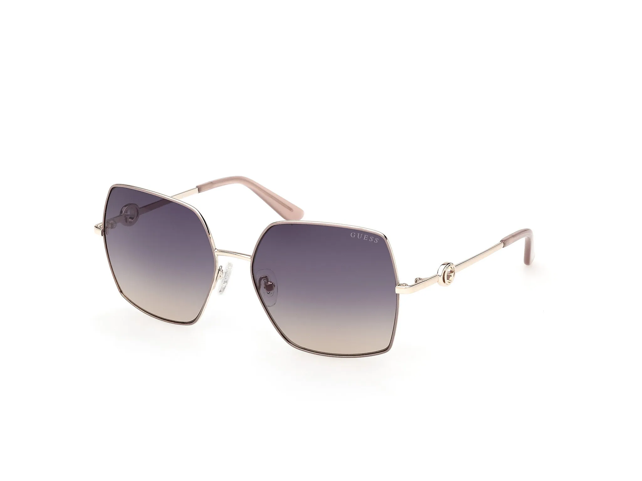 Guess GU00285 59W Occhiali da sole Metallo Beige Blu Squadrata Normale - immagine 1