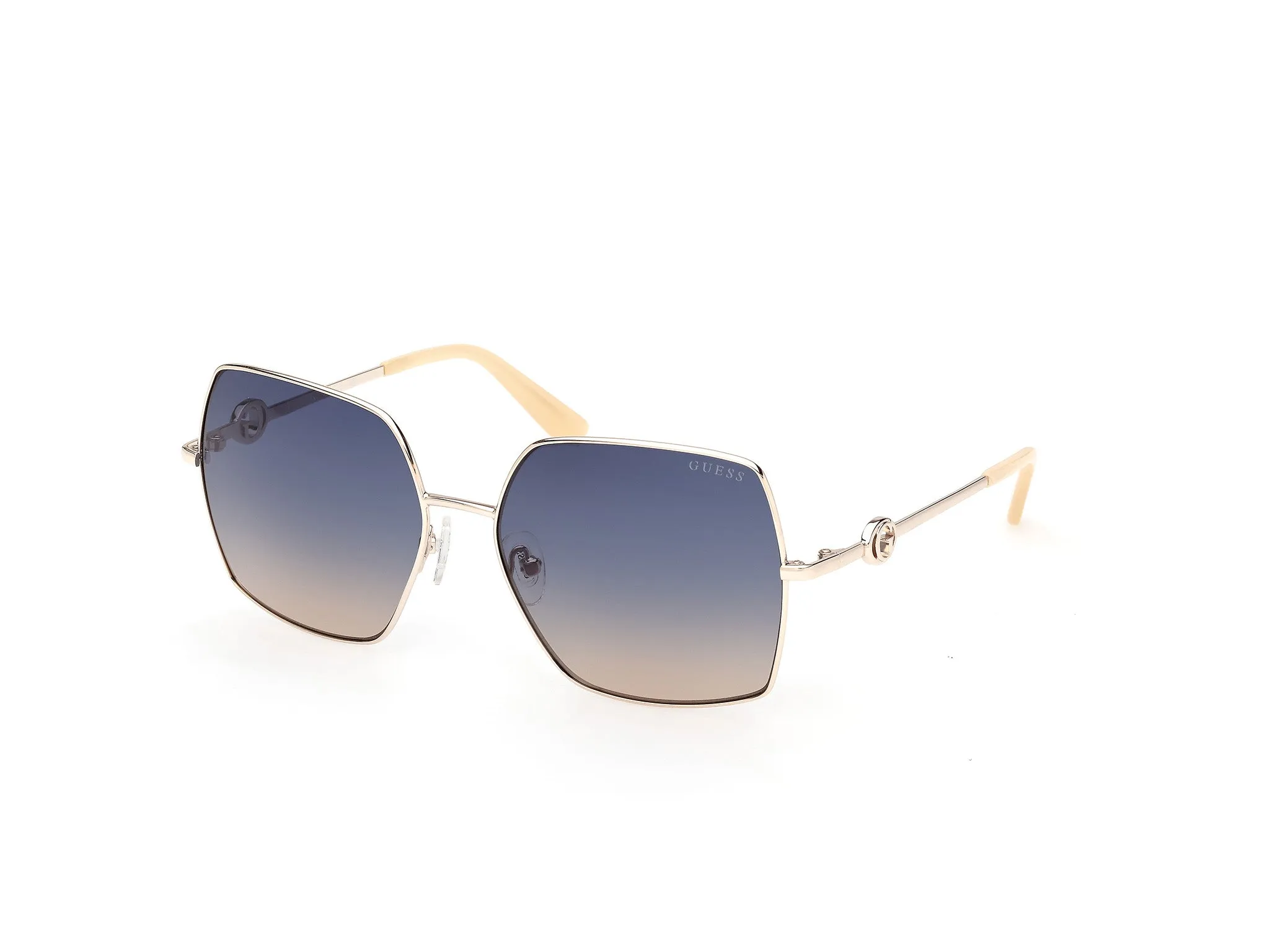 Guess GU00285 32W Occhiali da sole Metallo Oro Blu Squadrata Normale - immagine 1