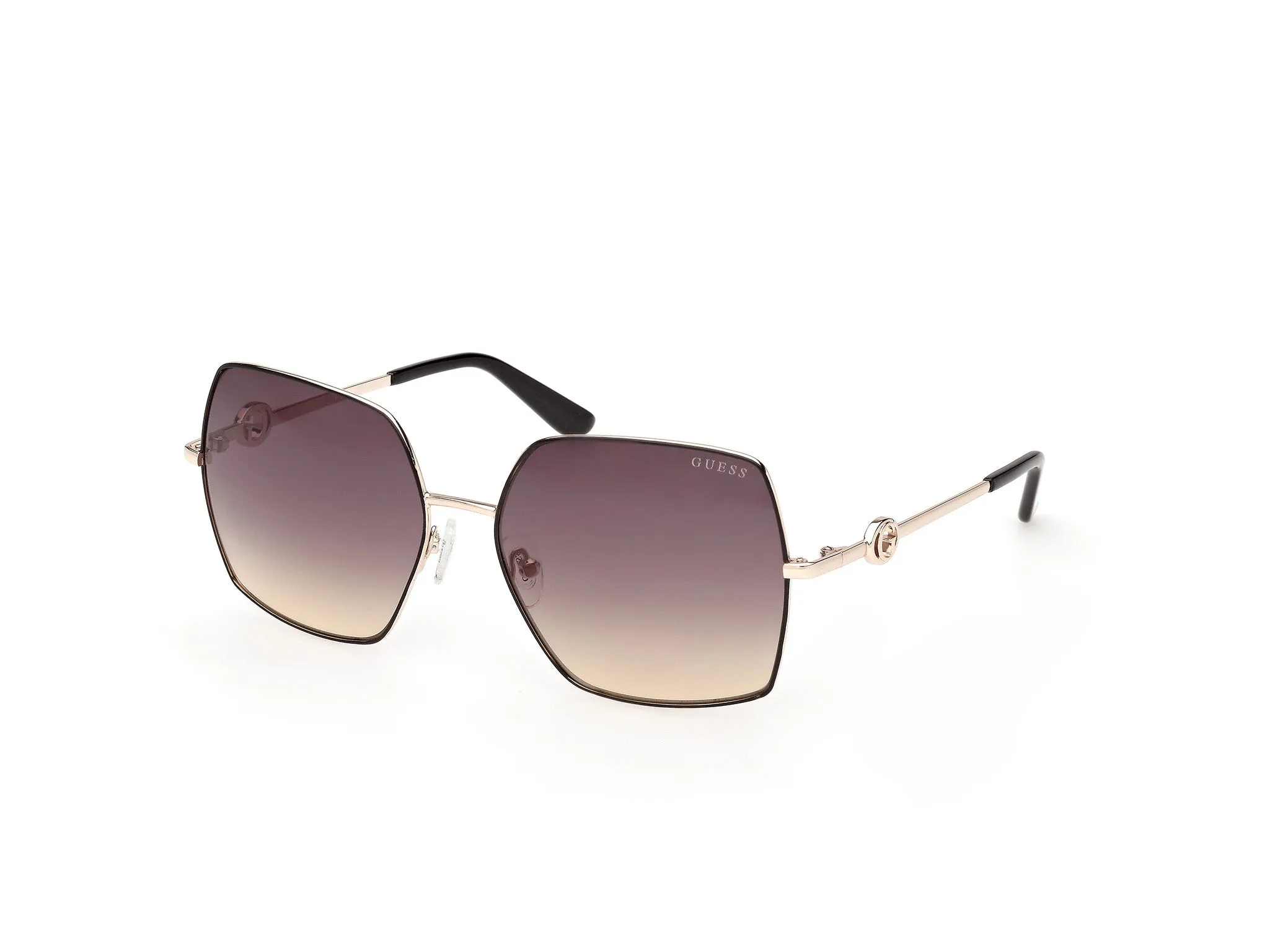 Guess GU00285 05B Occhiali da sole Metallo Nero Fumo Squadrata Normale - immagine 1
