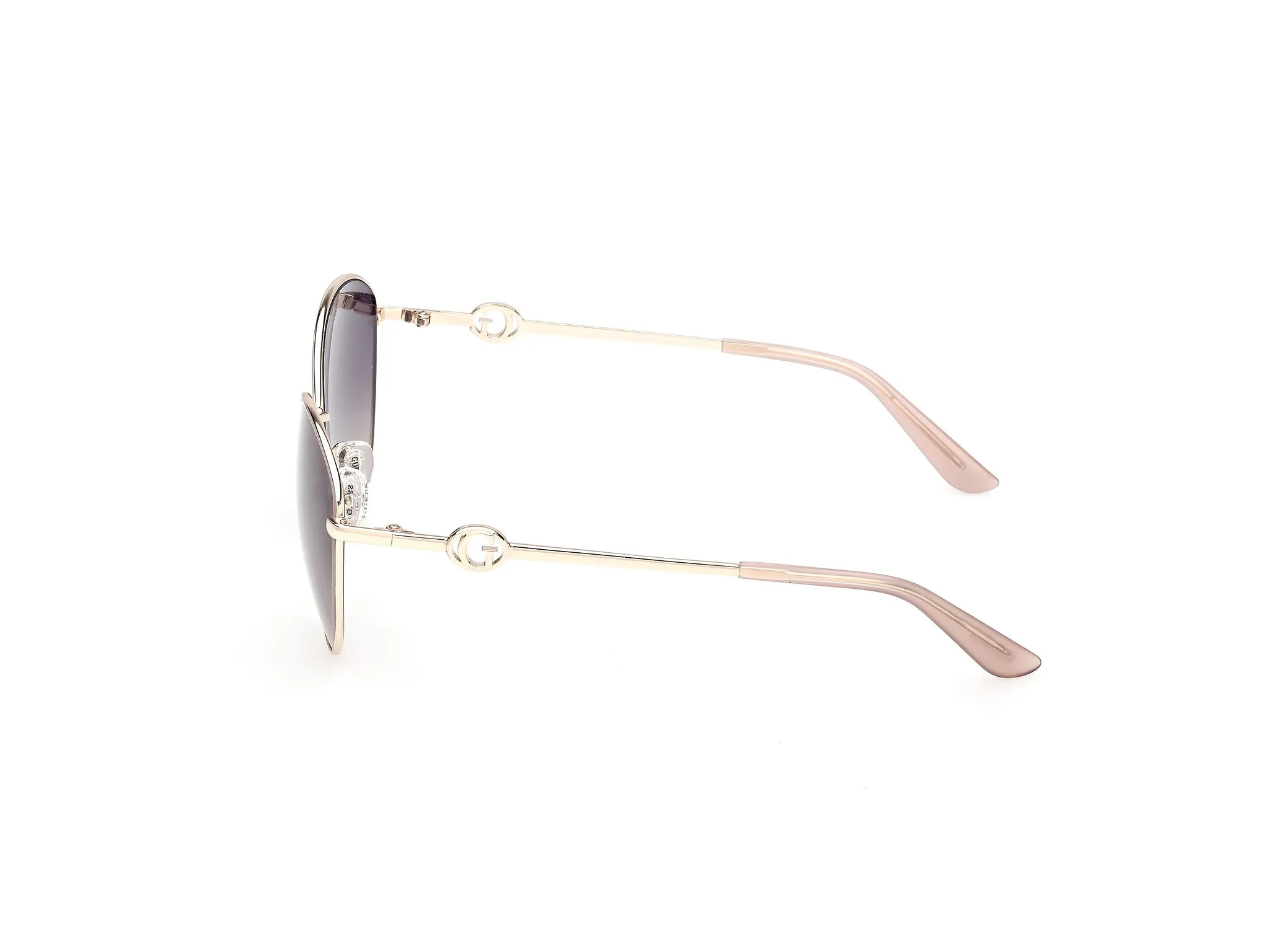 Guess GU00284 59W Occhiali da sole Metallo Beige Blu Rotonda Normale - immagine 3