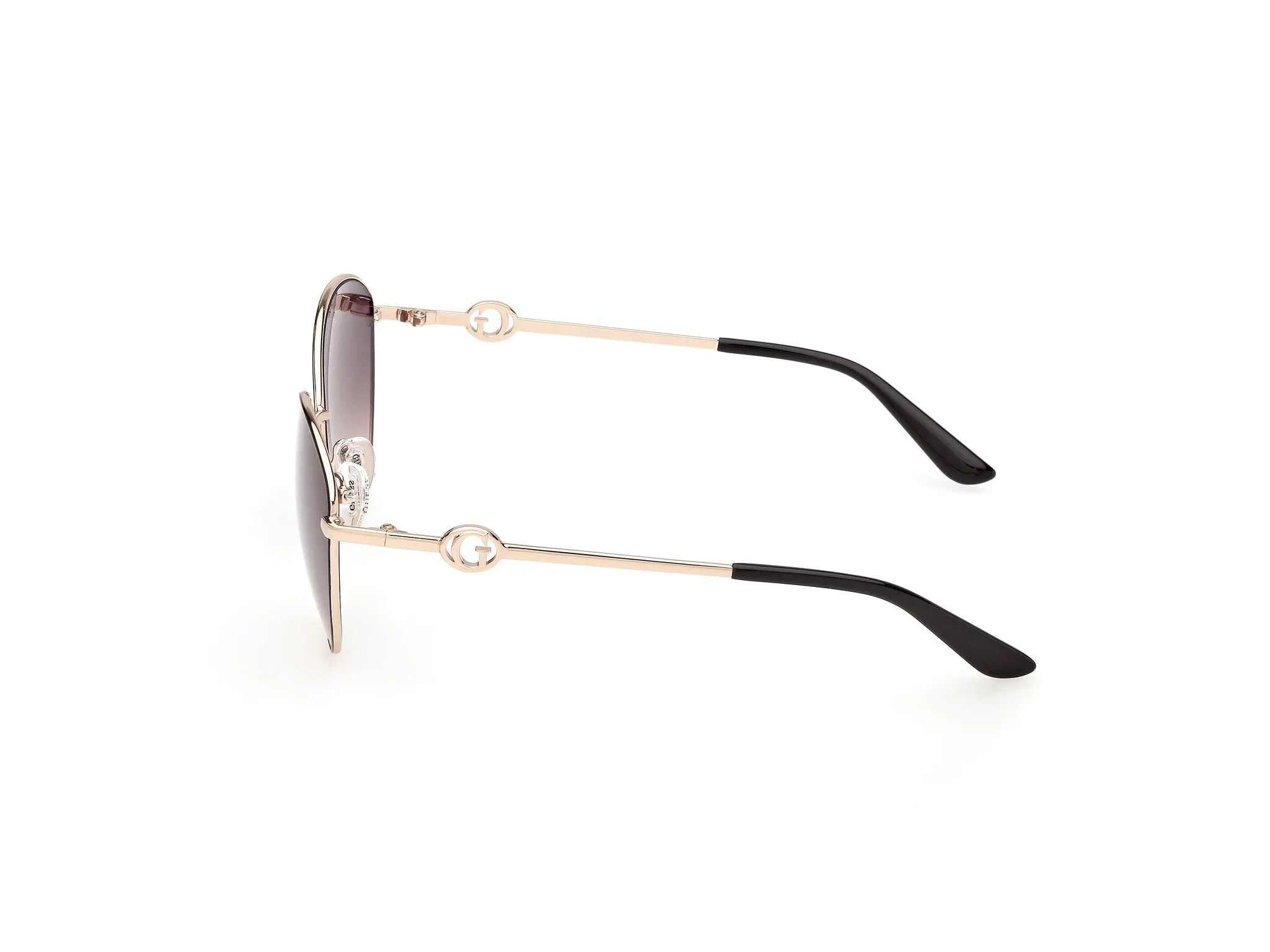 Guess GU00284 05B Occhiali da sole Metallo Nero Fumo Rotonda Normale - immagine 3