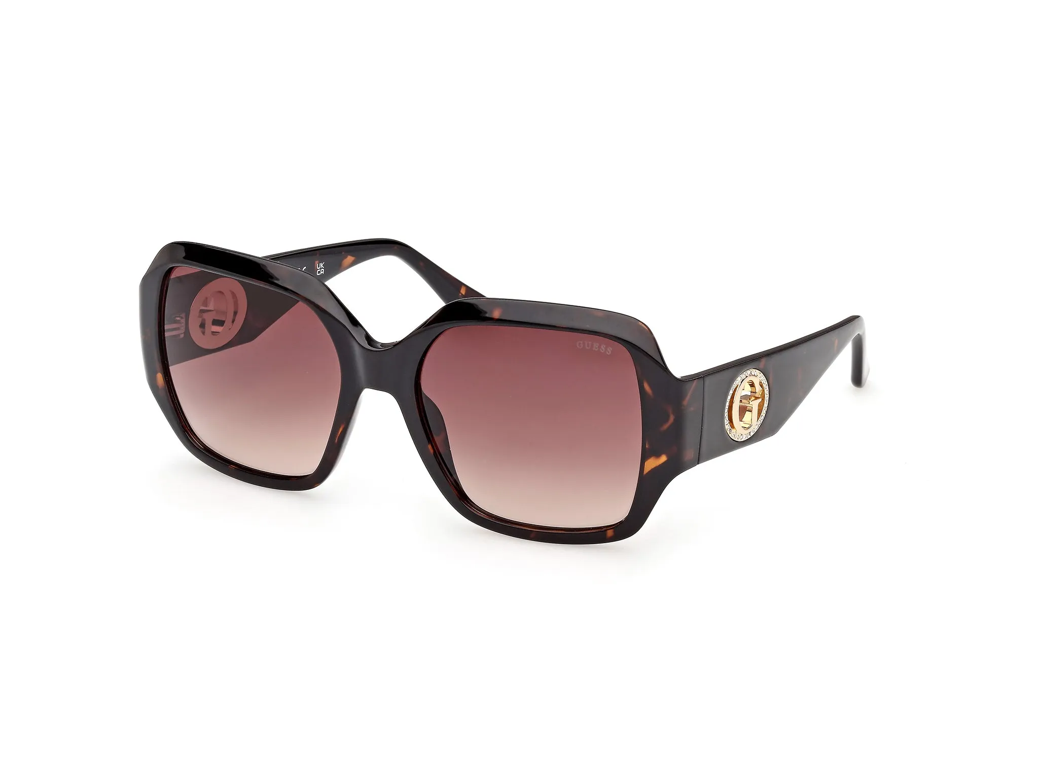 Guess GU00283 52F Occhiali da sole Iniettato Havana Marrone Squadrata Normale - immagine 1