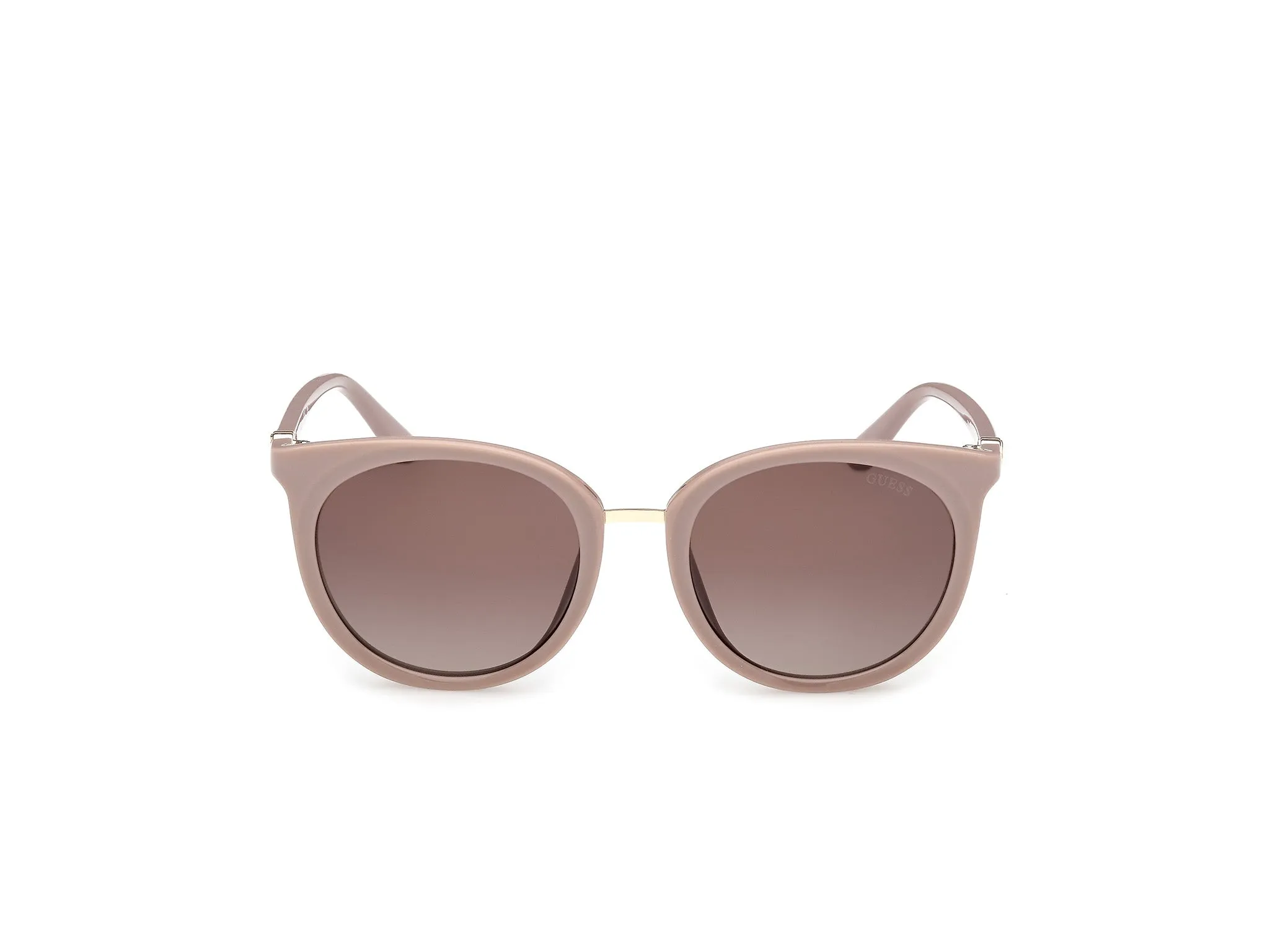 Guess GU00282 57F Occhiali da sole Iniettato Beige Marrone Rotonda Normale - immagine 2