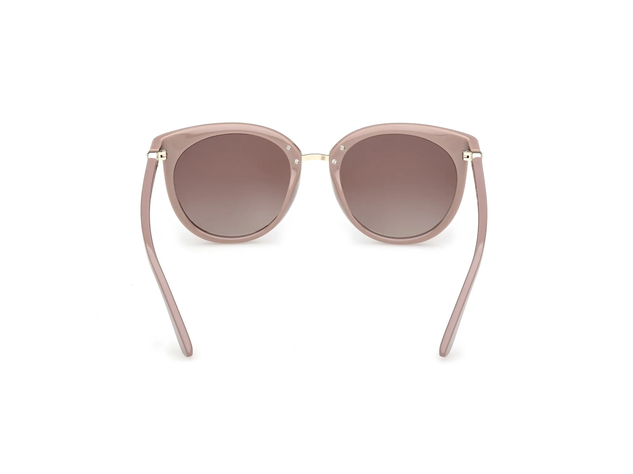 Guess GU00282 57F Occhiali da sole Iniettato Beige Marrone Rotonda Normale - immagine 4