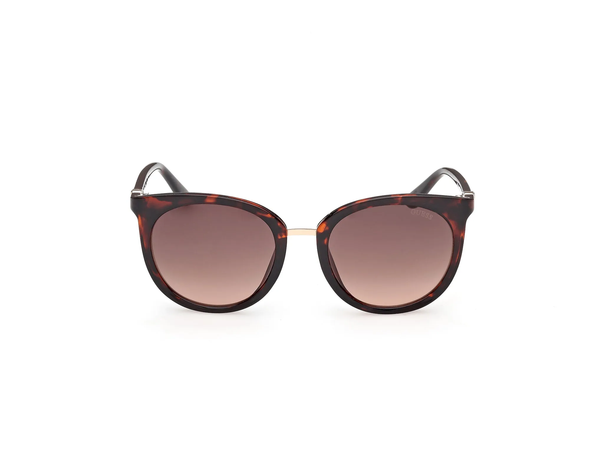 Guess GU00282 52F Occhiali da sole Iniettato Havana Marrone Rotonda Normale - immagine 2