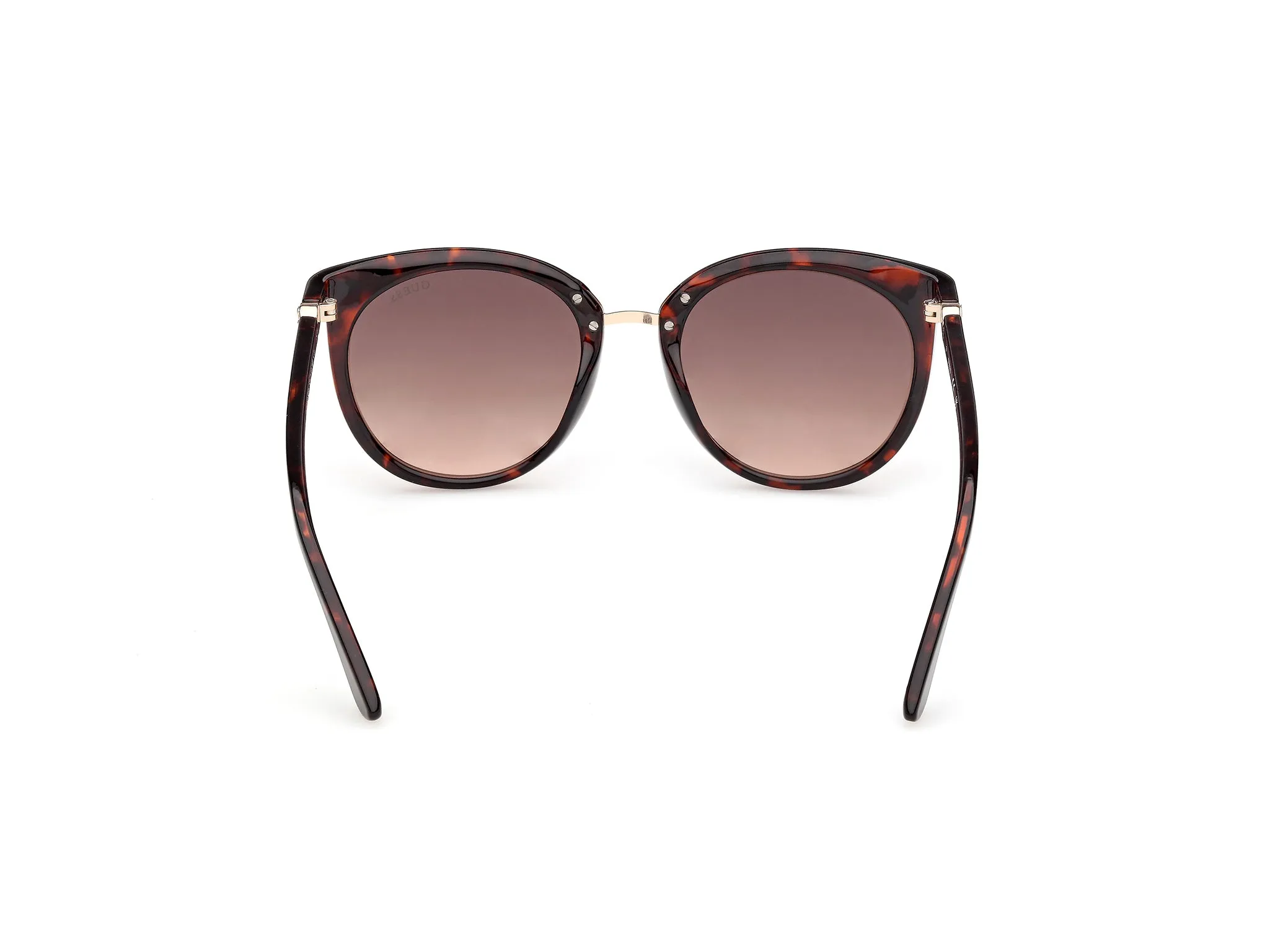 Guess GU00282 52F Occhiali da sole Iniettato Havana Marrone Rotonda Normale - immagine 4
