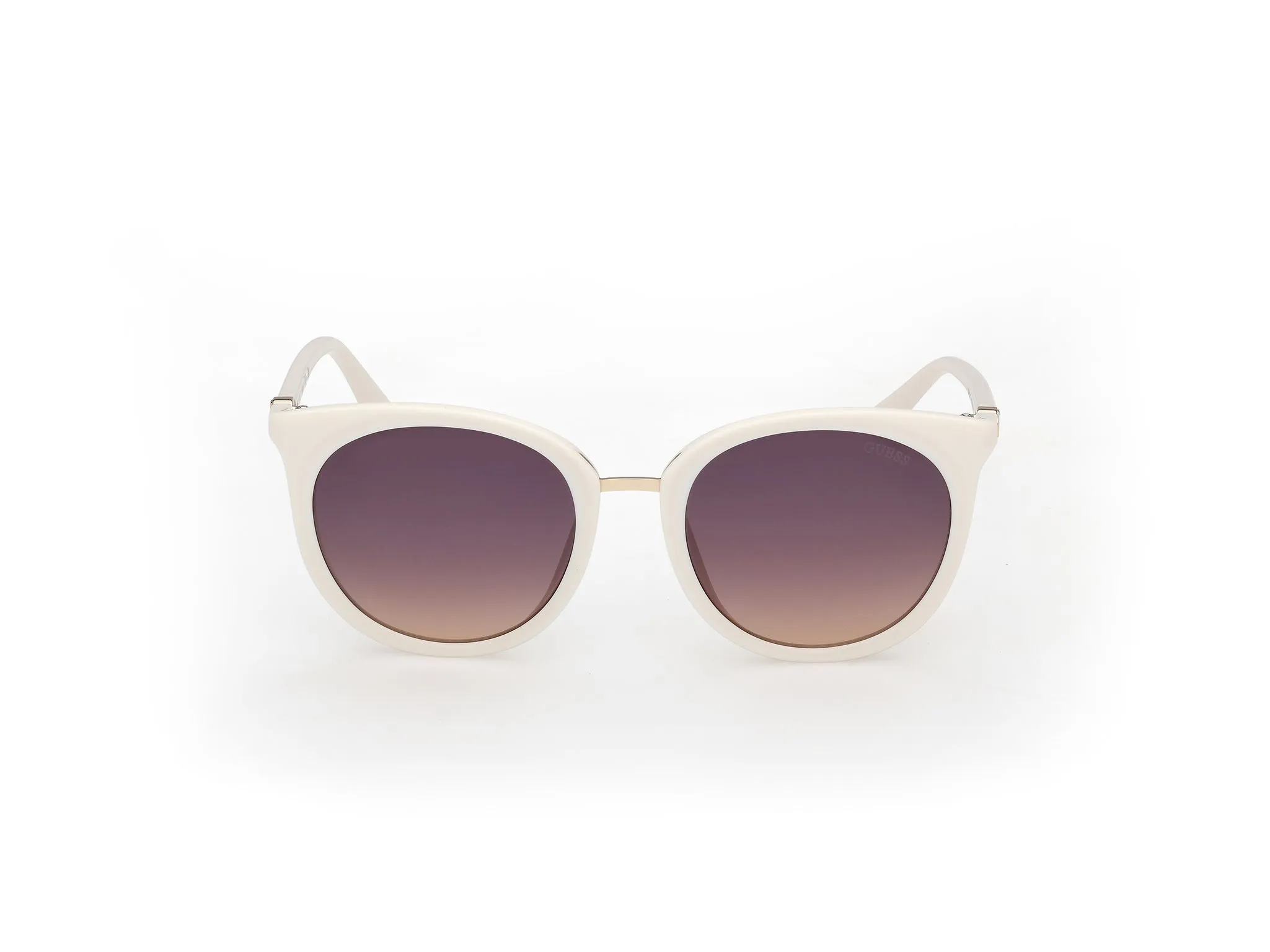 Guess GU00282 21Z Occhiali da sole Iniettato Avorio Viola Rotonda Normale - immagine 2