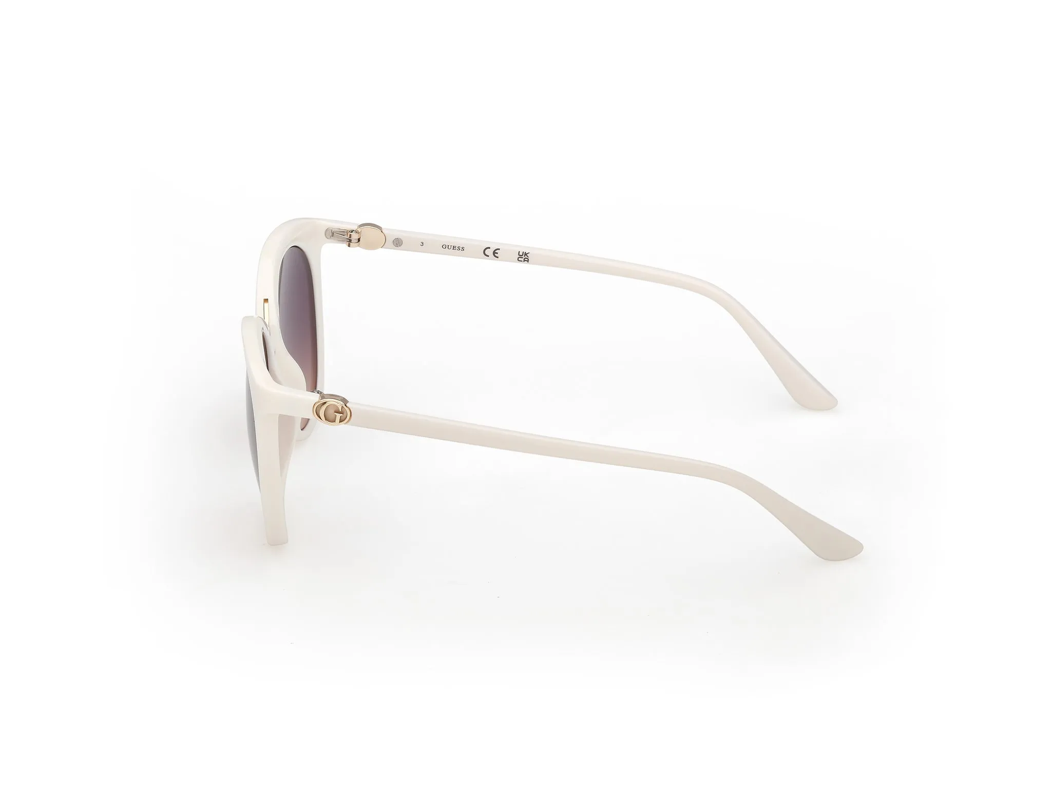 Guess GU00282 21Z Occhiali da sole Iniettato Avorio Viola Rotonda Normale - immagine 3