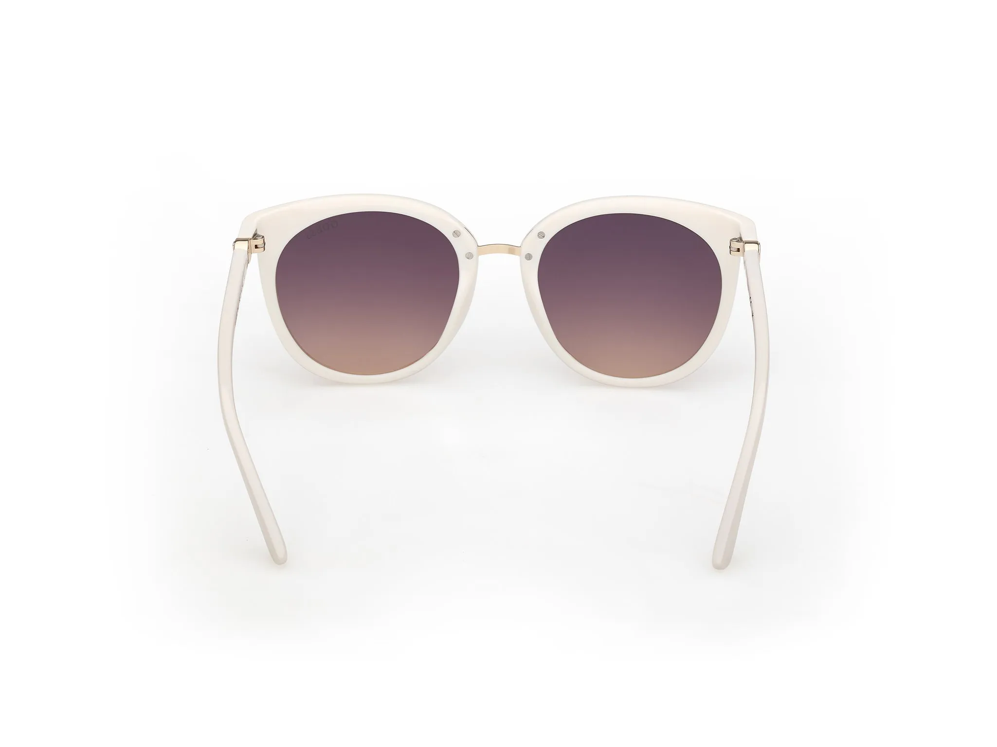 Guess GU00282 21Z Occhiali da sole Iniettato Avorio Viola Rotonda Normale - immagine 4