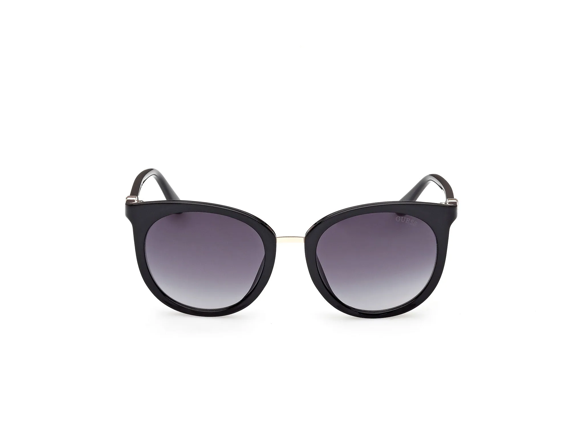 Guess GU00282 01B Occhiali da sole Iniettato Nero Fumo Rotonda Normale - immagine 2