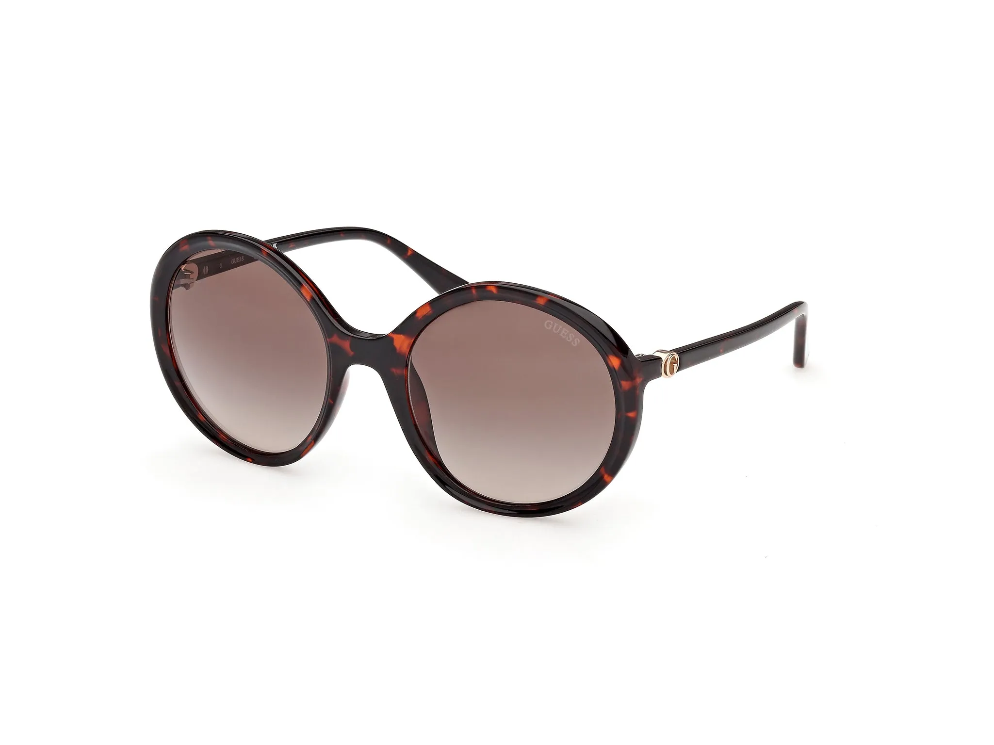 Guess GU00281 52F Occhiali da sole Iniettato Havana Marrone Rotonda Normale - immagine 1