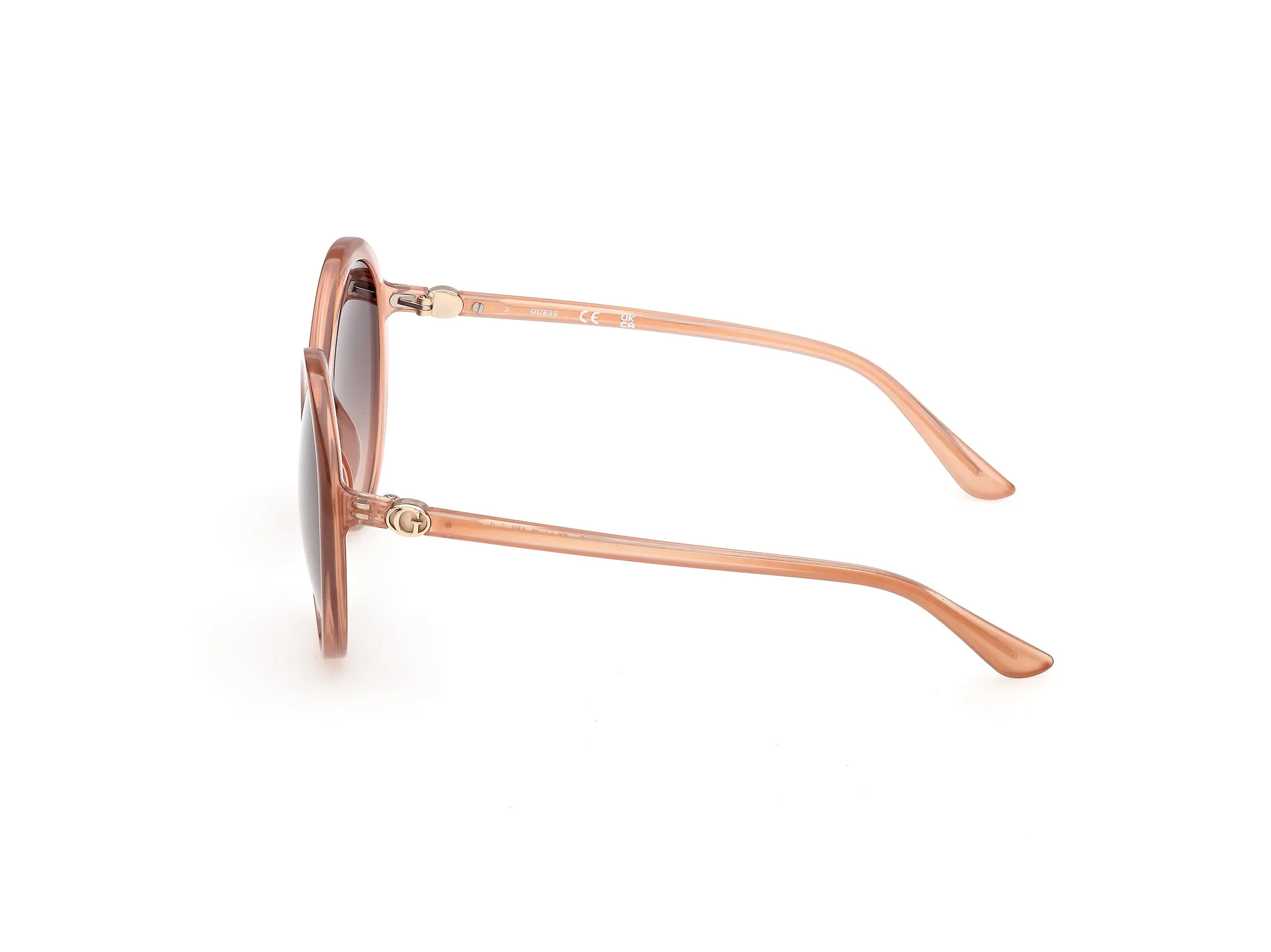 Guess GU00281 44B Occhiali da sole Iniettato Arancione Fumo Rotonda Normale - immagine 3
