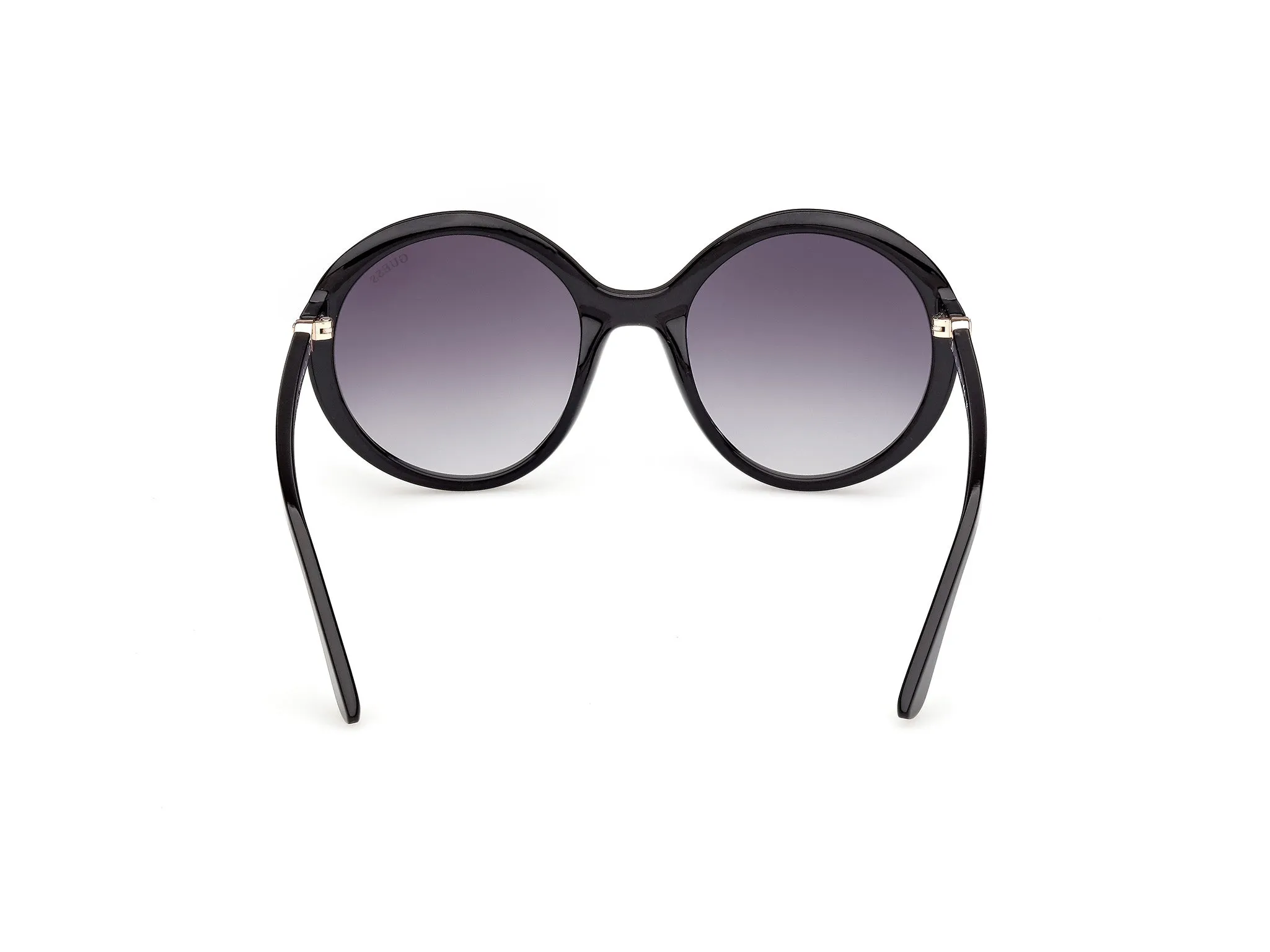 Guess GU00281 01B Occhiali da sole Iniettato Nero Fumo Rotonda Normale - immagine 4