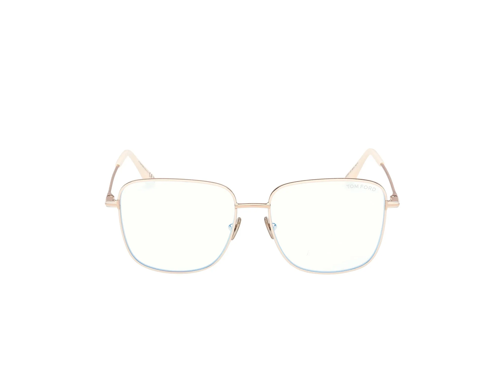 TOM FORD FT6136-B 025 Montature da vista Metallo Avorio Squadrata Normale - immagine 2