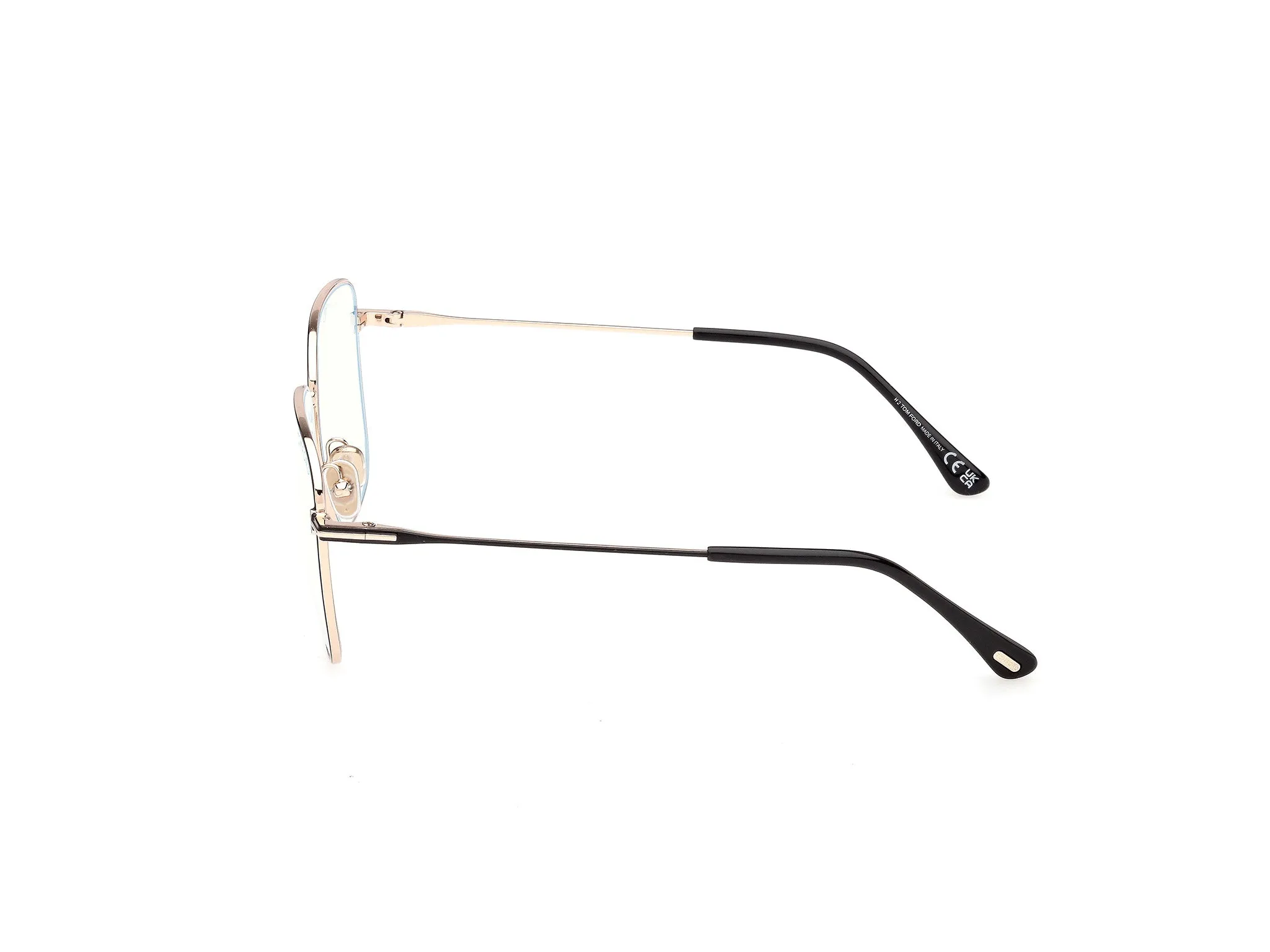 TOM FORD FT6136-B 001 Montature da vista Metallo Nero Squadrata Normale - immagine 3